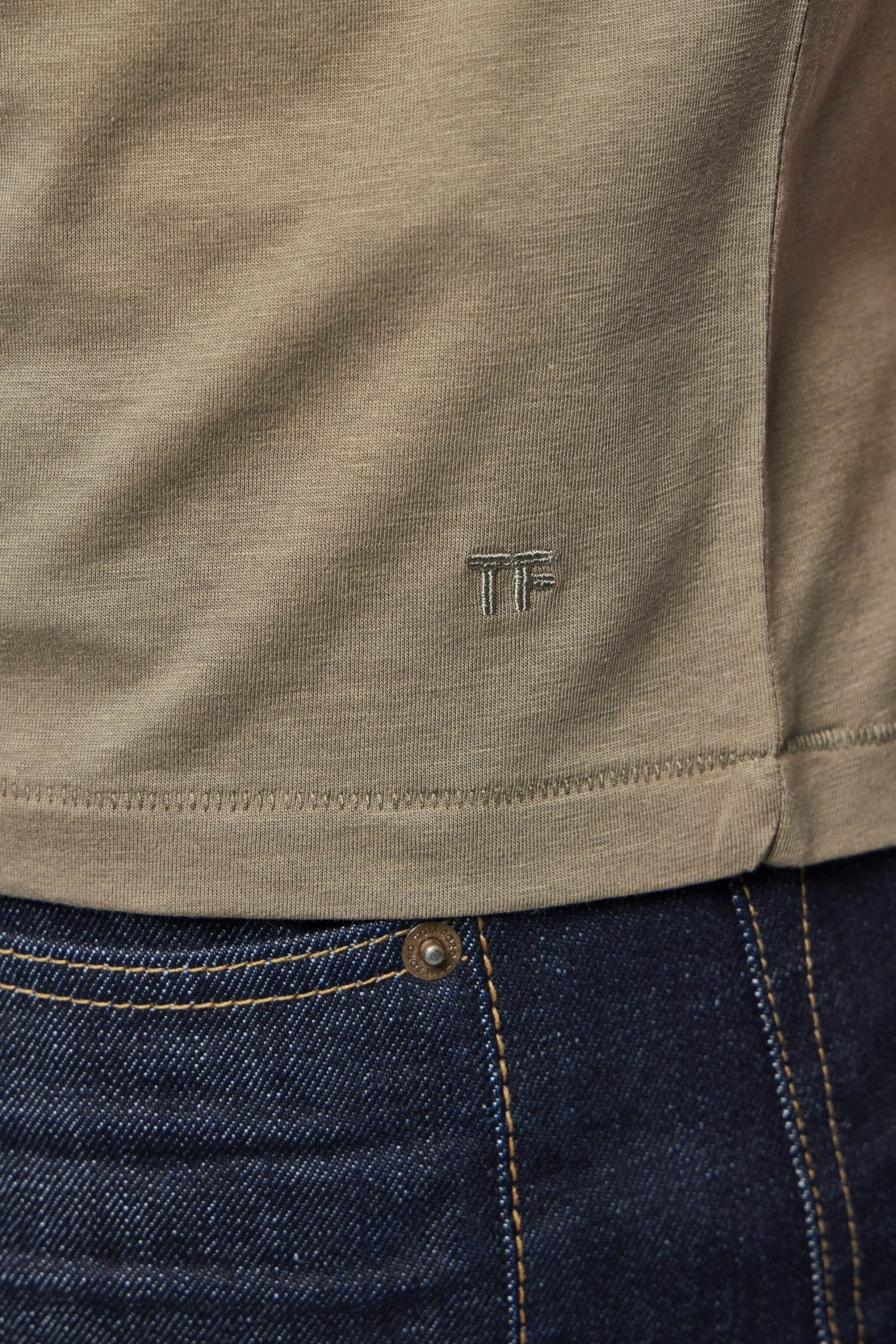 Short Sleeve Lyocell Cotton Crewneck T-shirt - Image 4