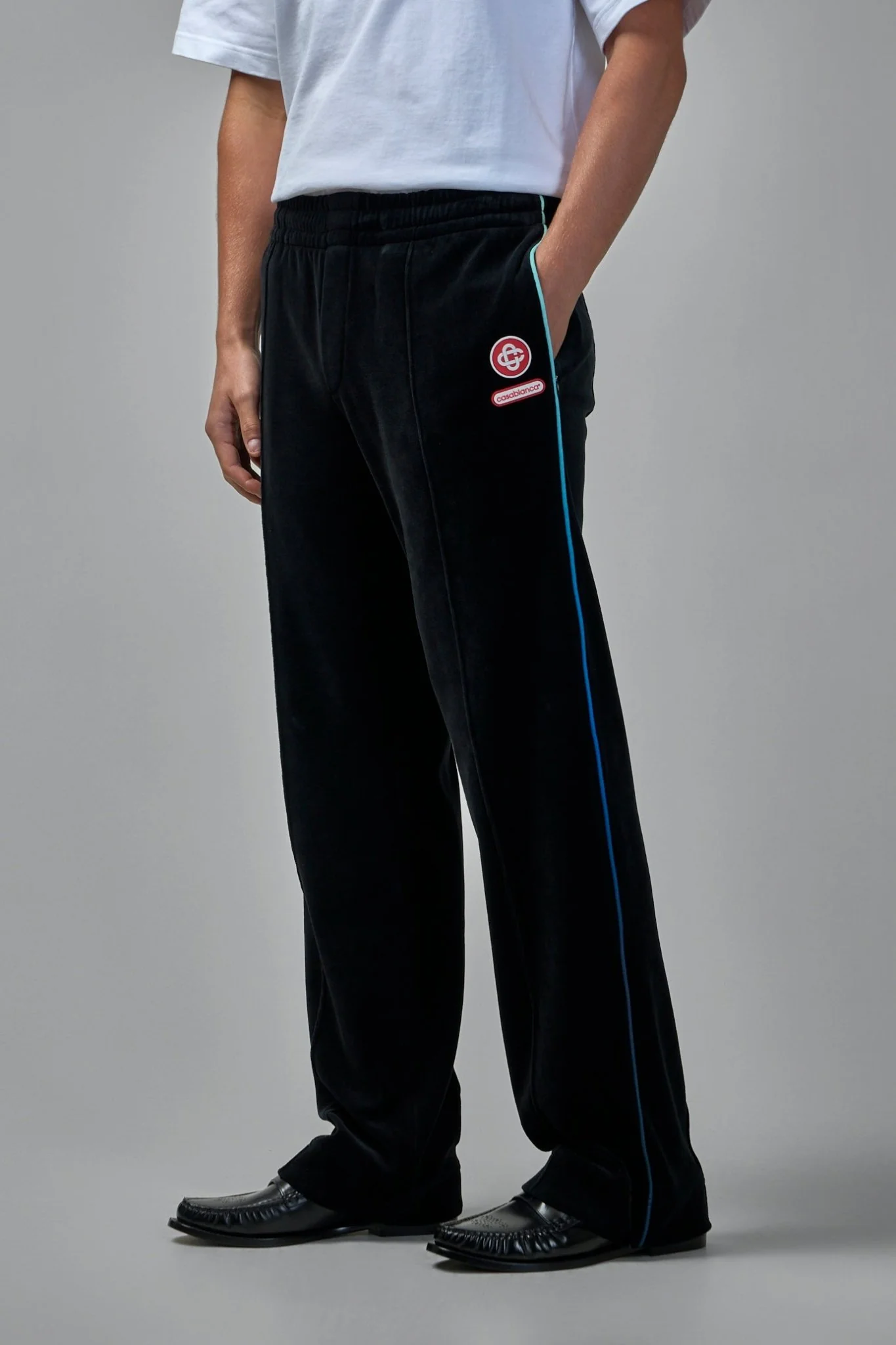 Gradient Piping Velour Track Pants - Image 4