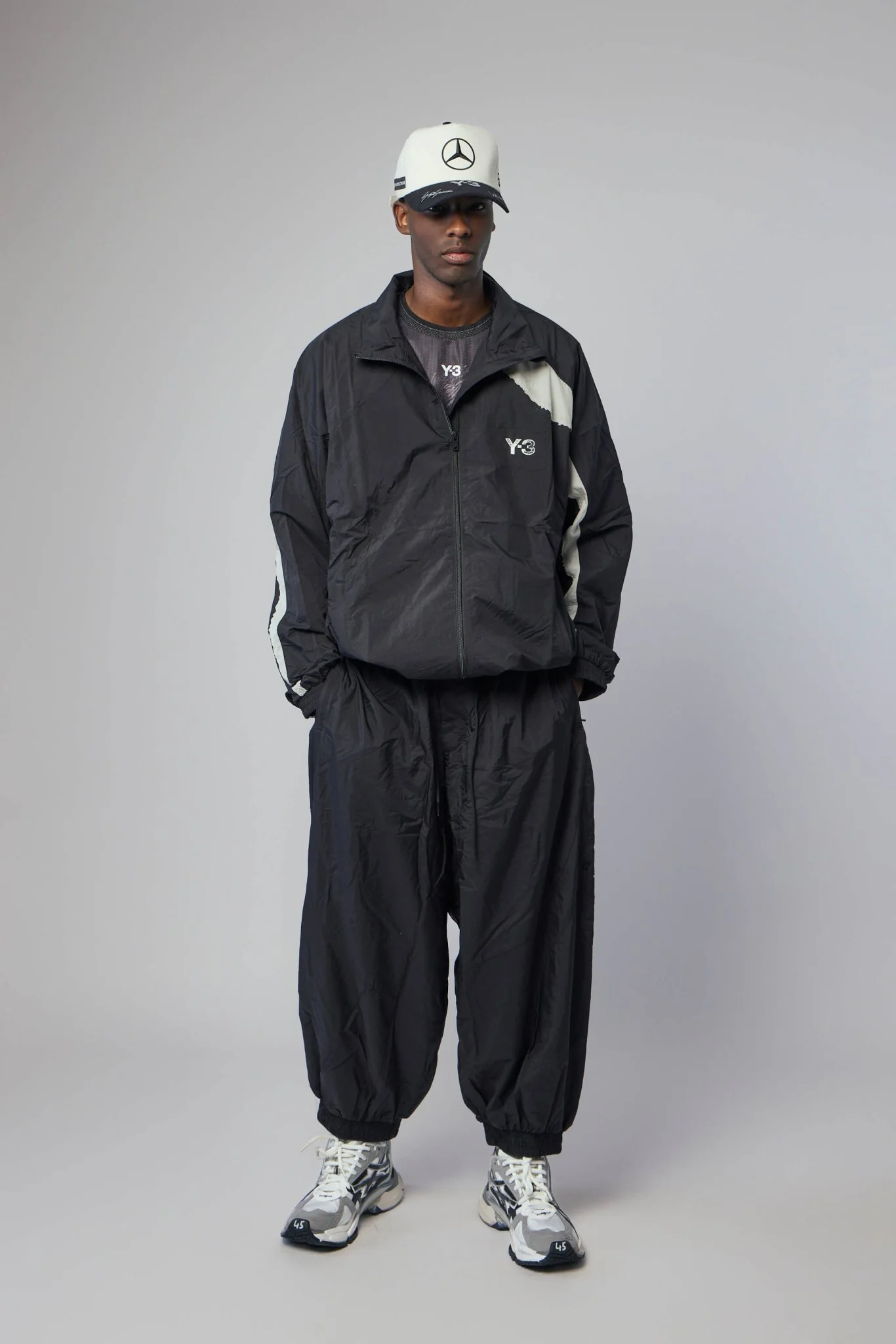 Raw Edge 3 Stripes Nylon Shell Pants - Image 6