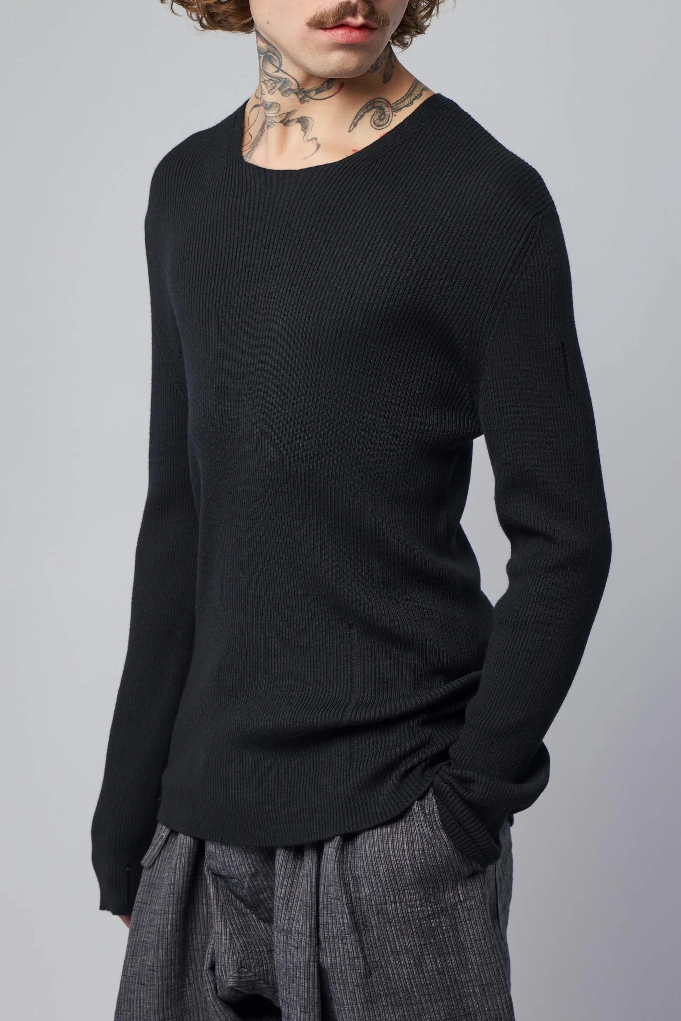 Fitted Distressed Pullover - Image 3