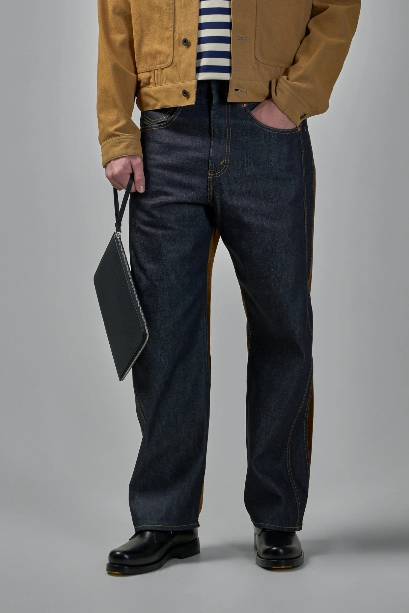 Contrast Panel Jeans