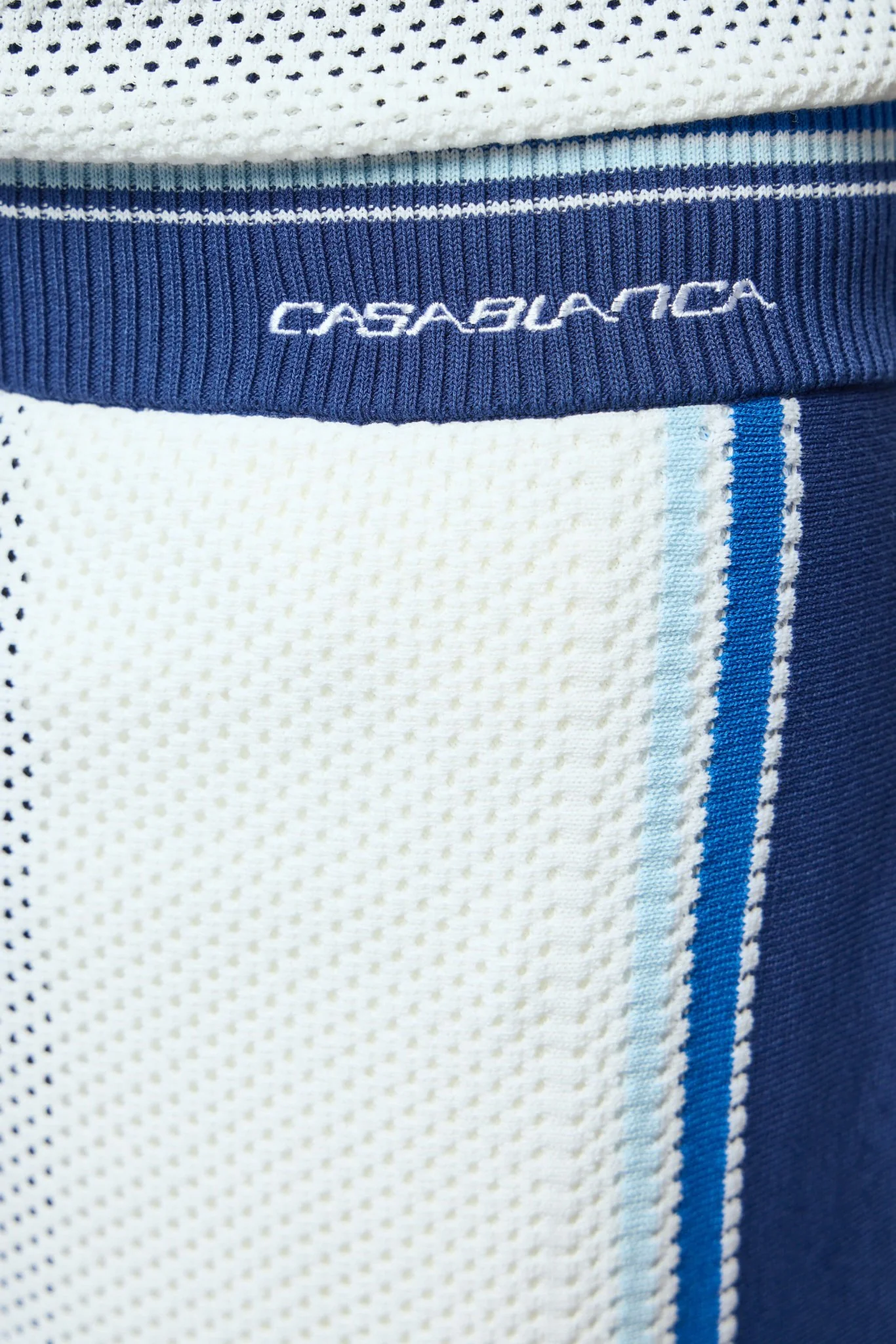 Striped Mesh Track Shorts - Image 4