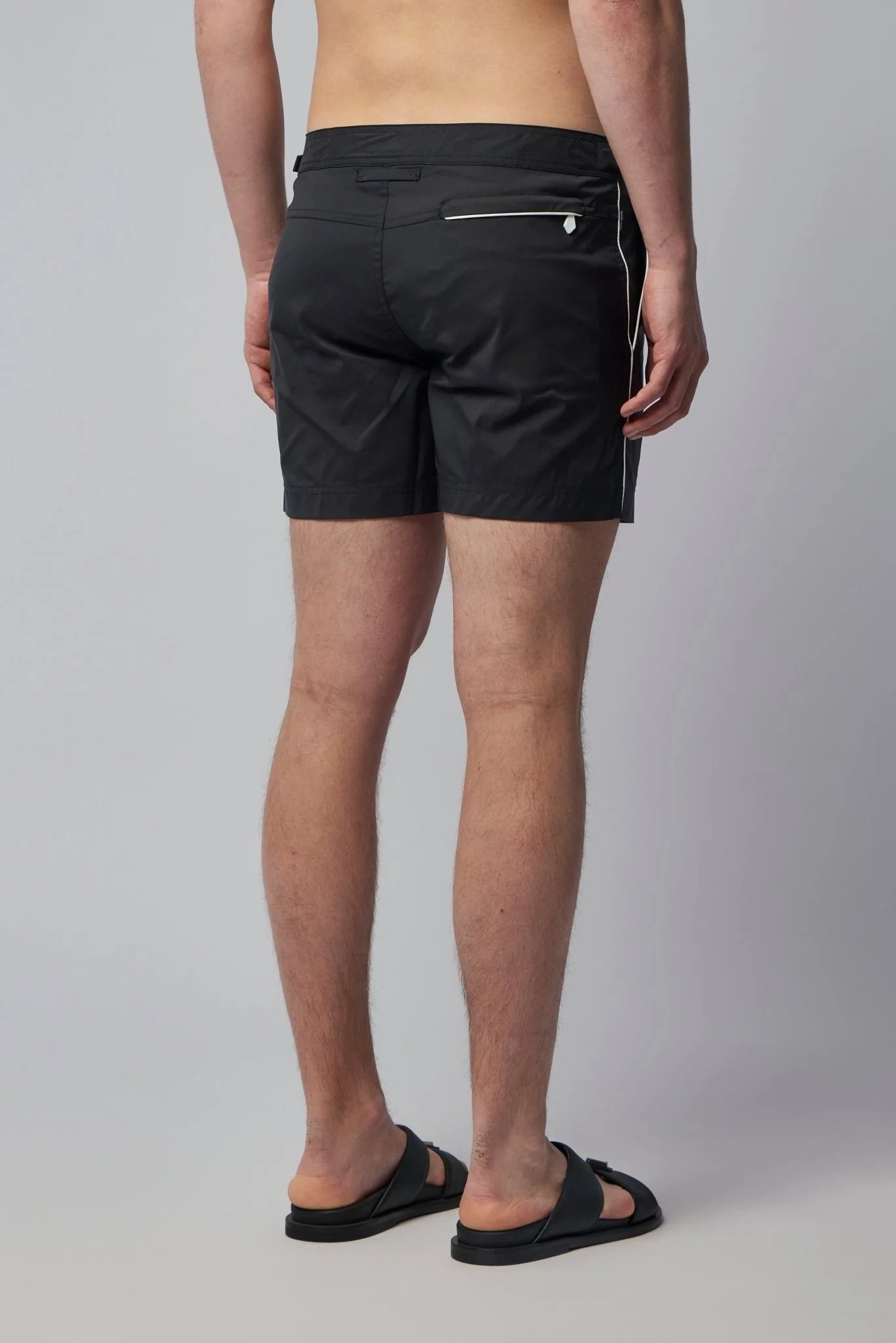 Micro Compact Poplin Swim Short with Piping - Image 5