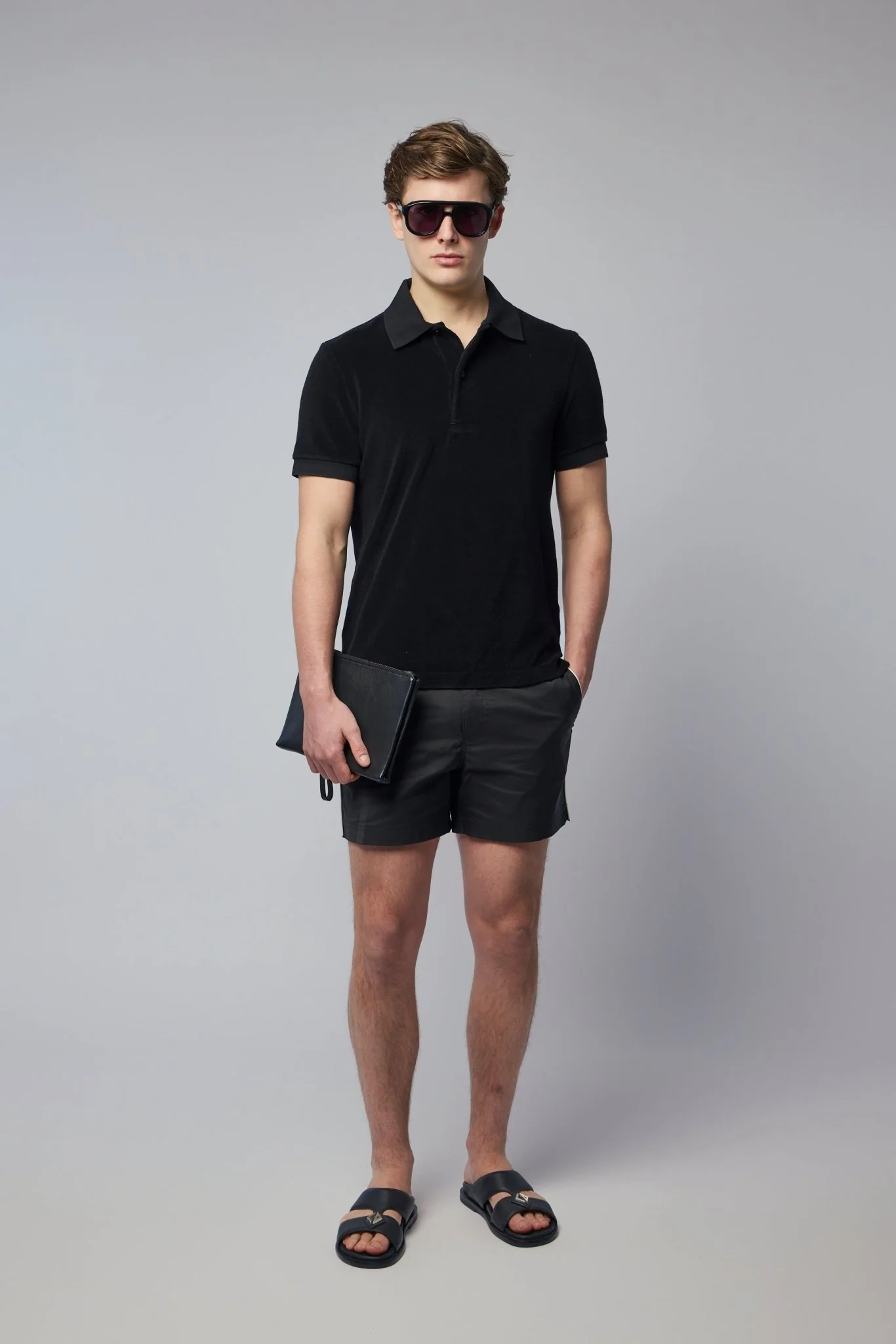 Micro Compact Poplin Swim Short with Piping - Image 6