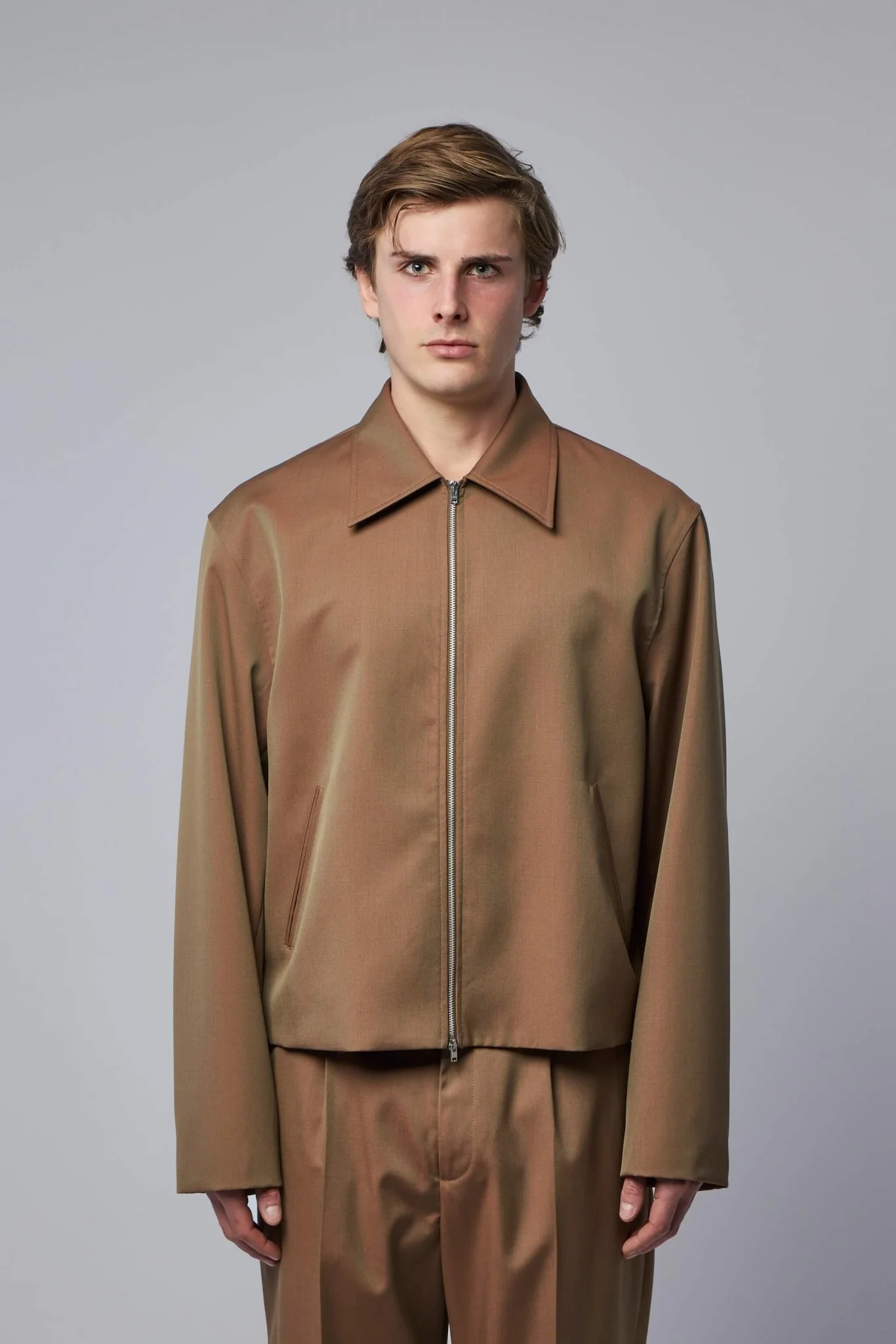 Mini Jacket Bronze Cangiante Fine Wool - Image 2