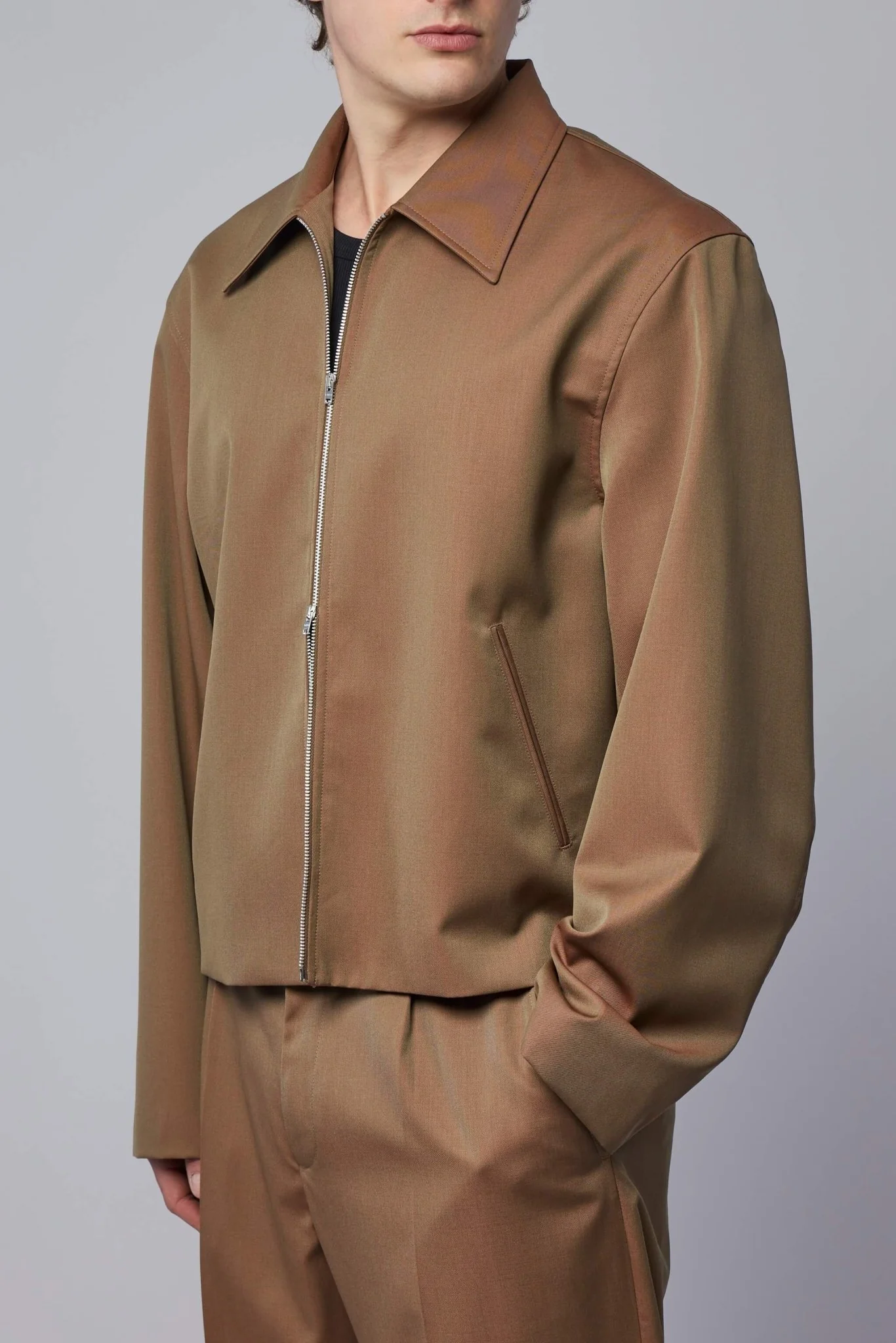 Mini Jacket Bronze Cangiante Fine Wool - Image 3