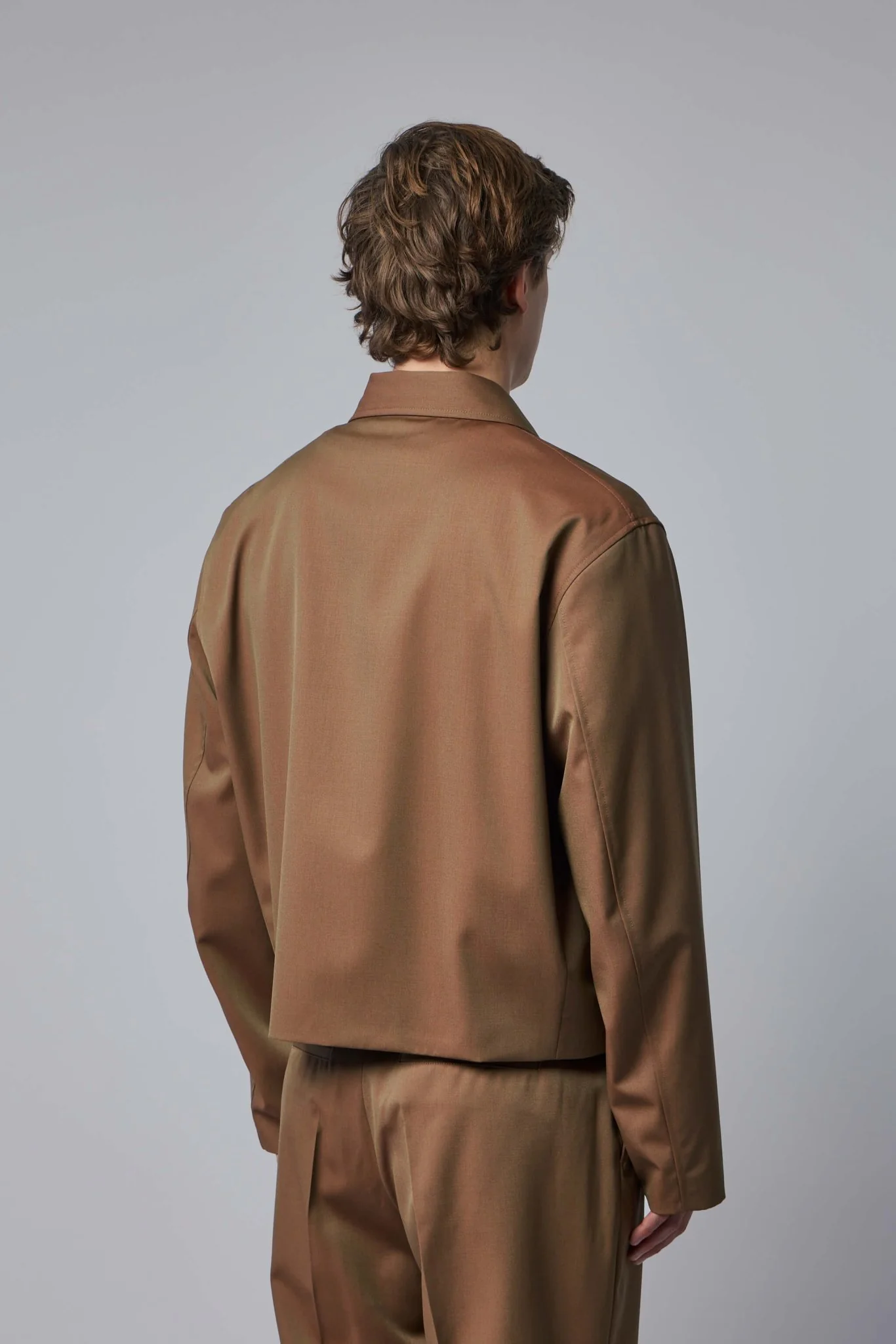Mini Jacket Bronze Cangiante Fine Wool - Image 5