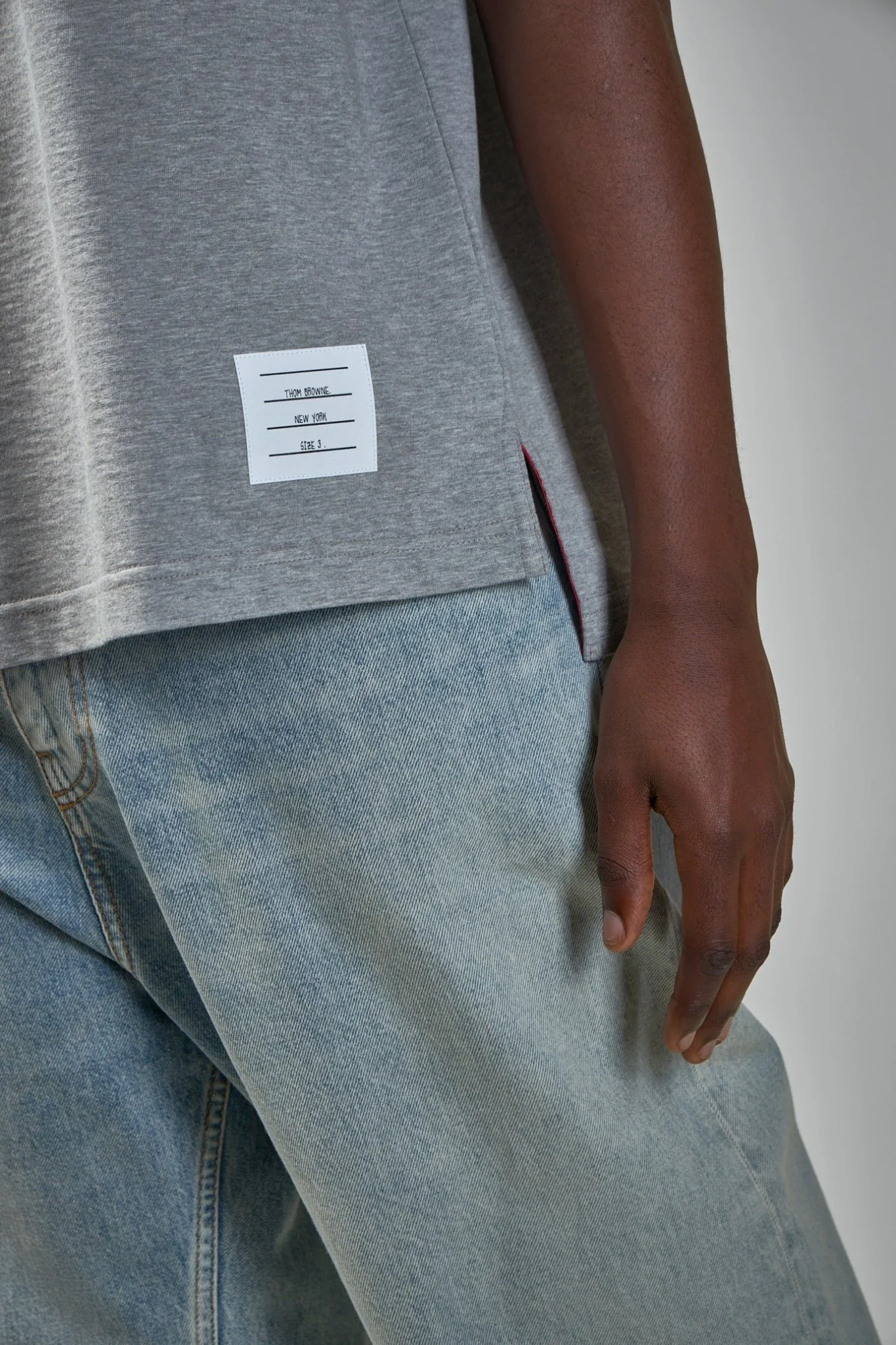 Oversized Short Sleeve Tee W/ RWB Knit Trim - Image 4