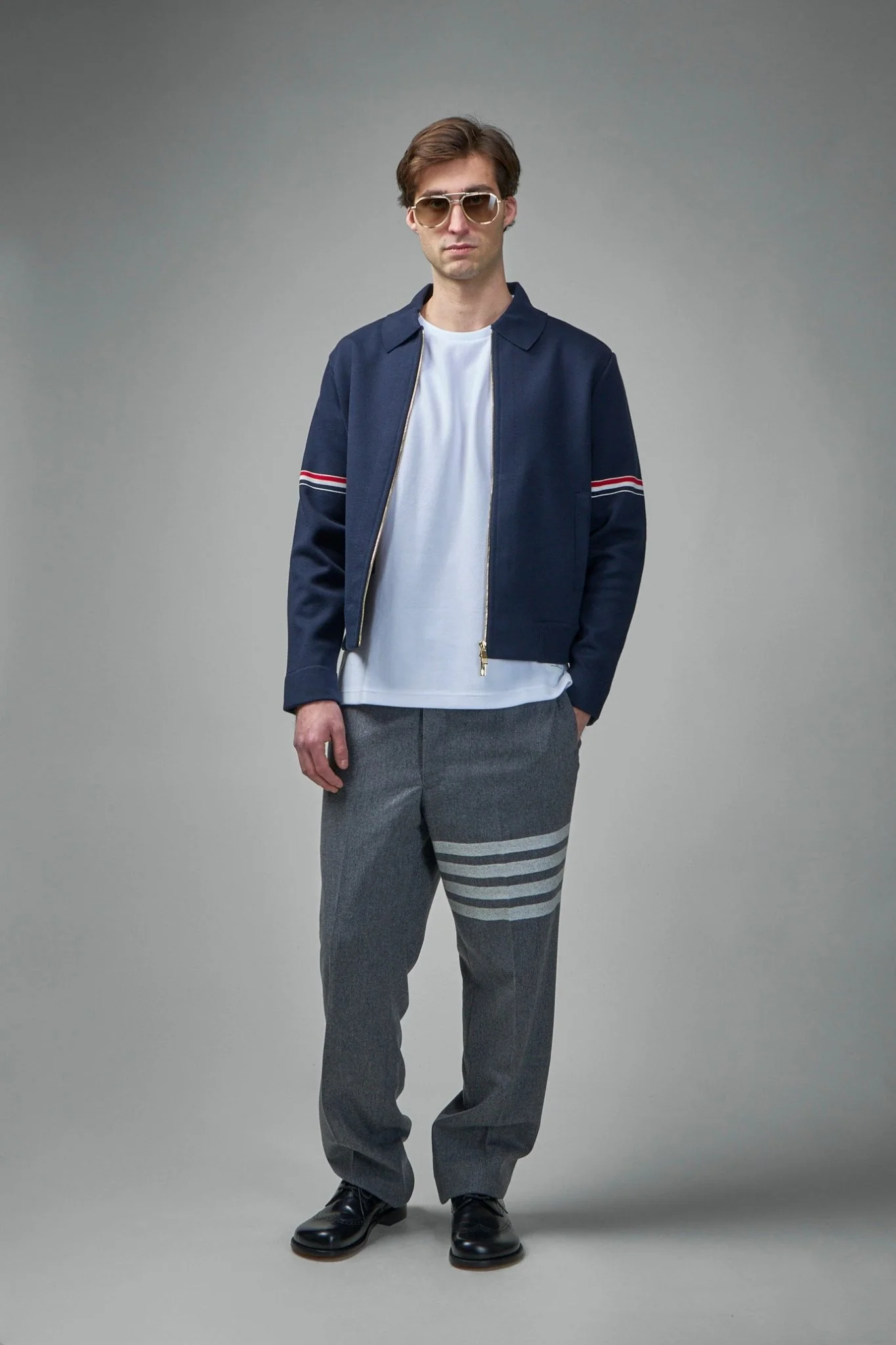Jersey Stitch Loop Back Bonded Zip Up Jacket - Image 4