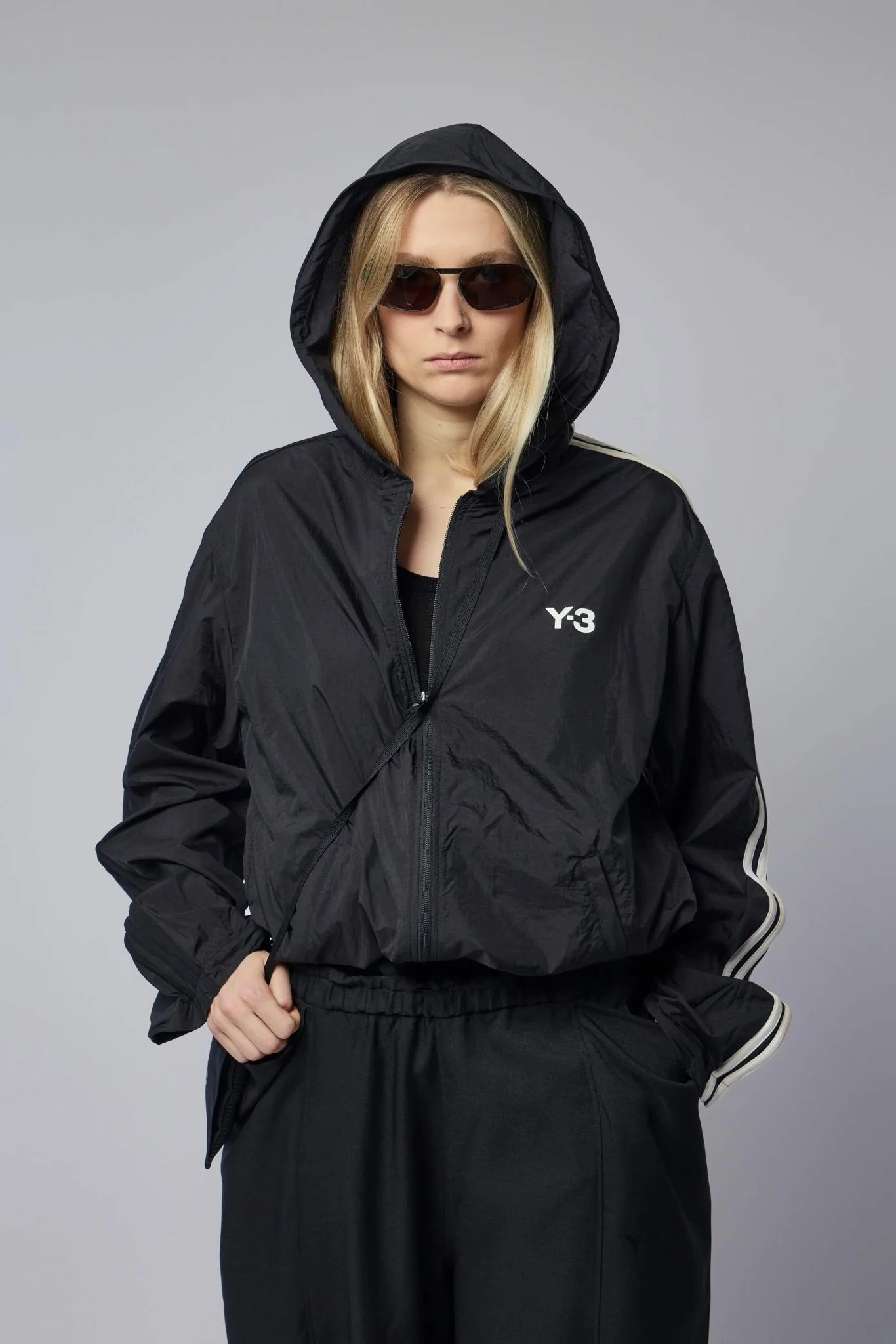 Nylon Wired 3-stripes Track Top
