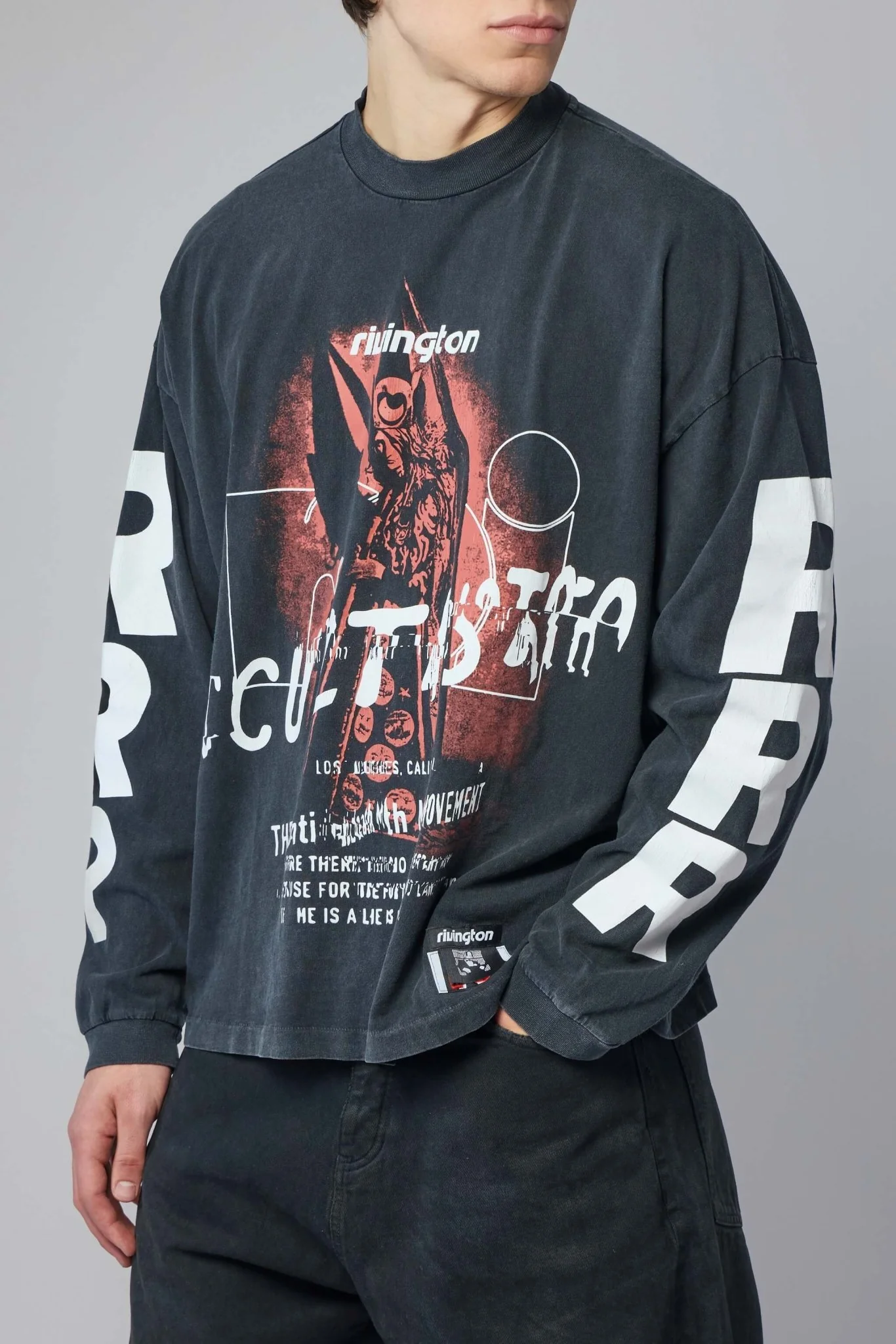 Occultista Vintage LS Tee Vintage Black - Image 3