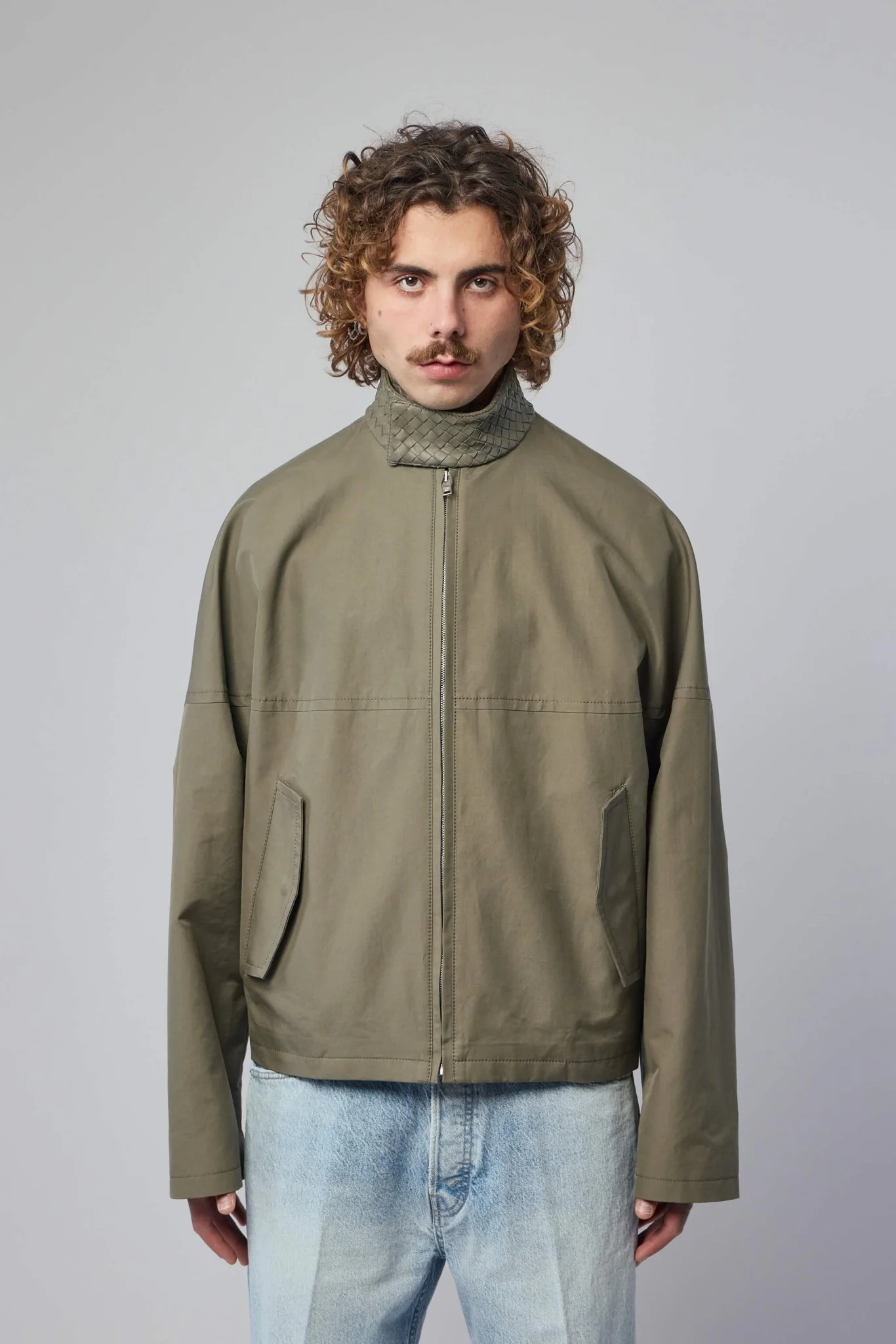 Harrington Jacket In Compact Cotton - Image 2