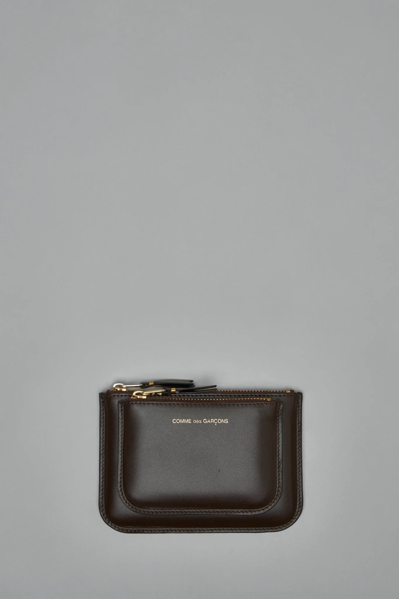 Outside Pocket Two-compartment Leather Wallet