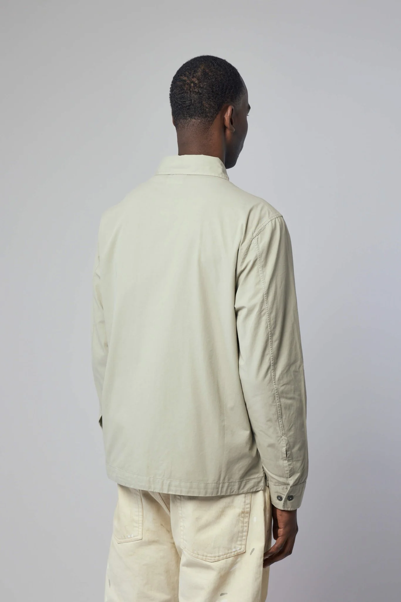 Organic Gabardine Hidden Zip Lens Overshirt - Image 5
