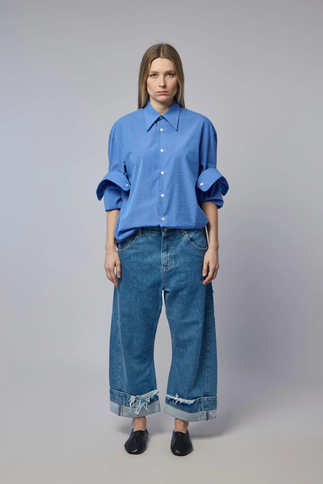 Oversized Denim Trousers - Image 7