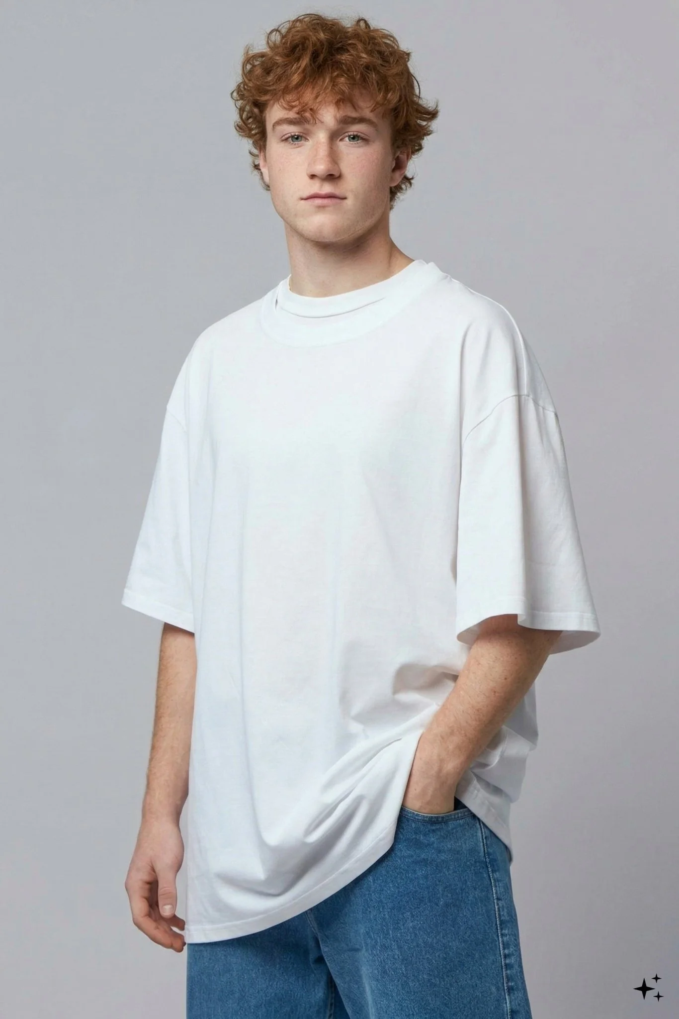 Oversized Double Collar T-shirt - Image 10