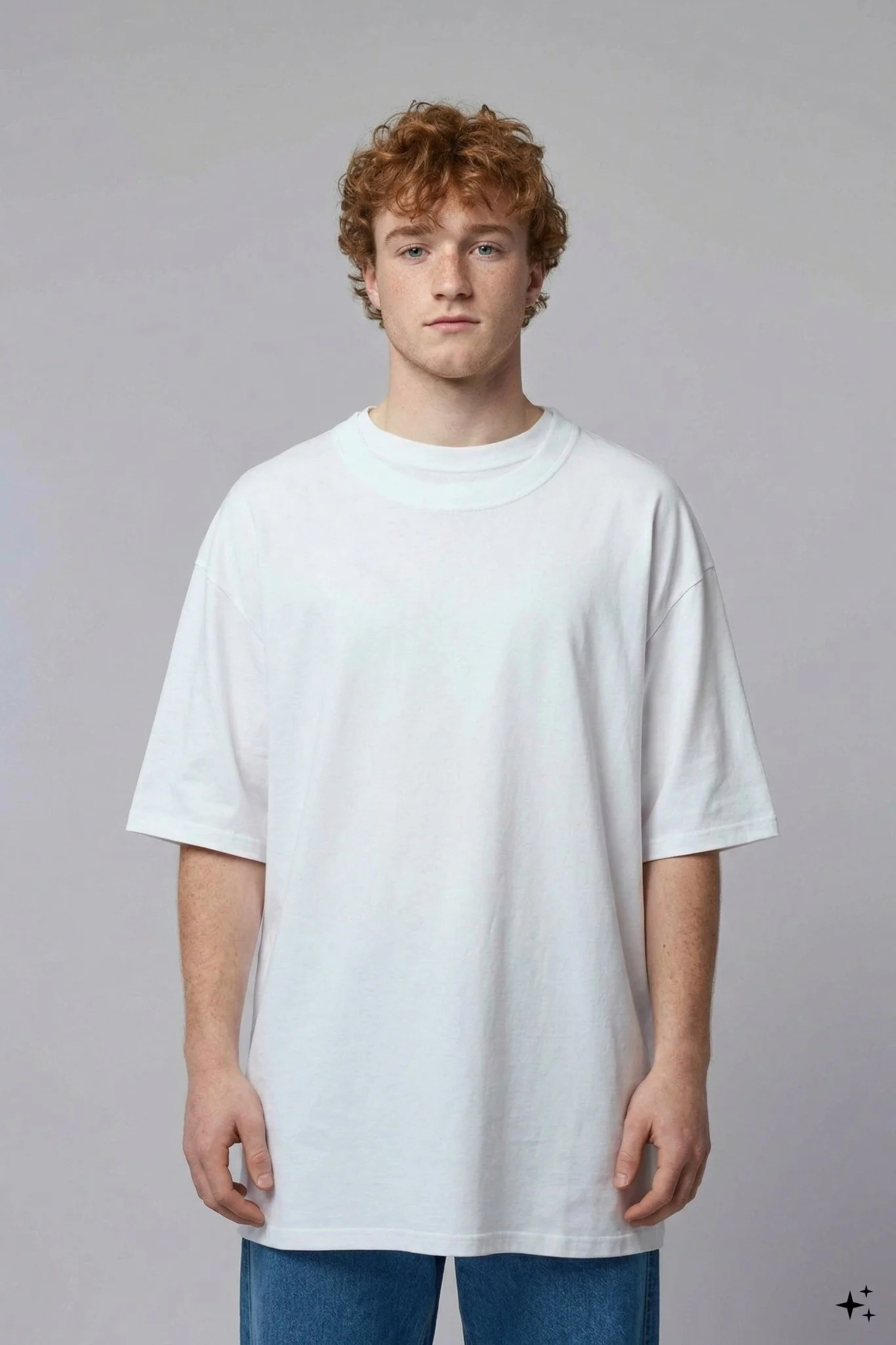 Oversized Double Collar T-shirt - Image 9