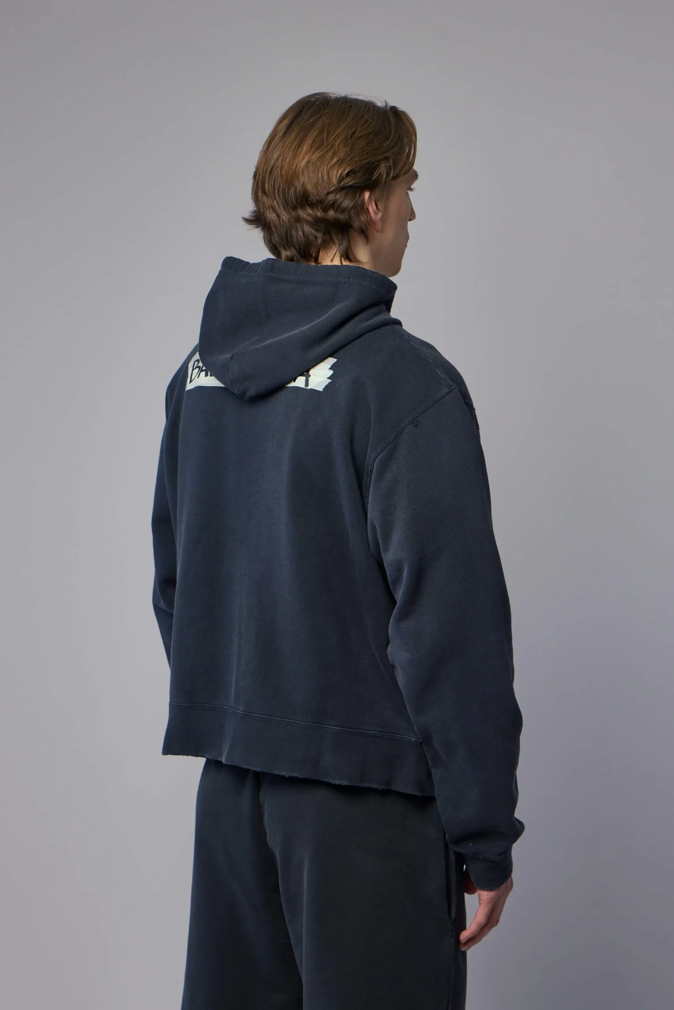 Masking Tape Oversized Zip-up Hoodie - Image 5