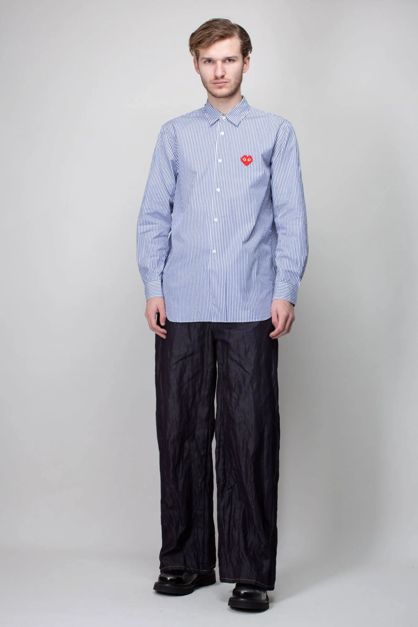 Men's Shirt Woven Stripe - Image 4