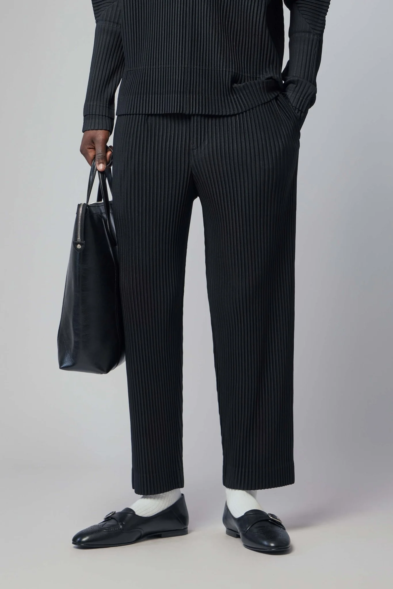 Wide-leg Ribbed Pants