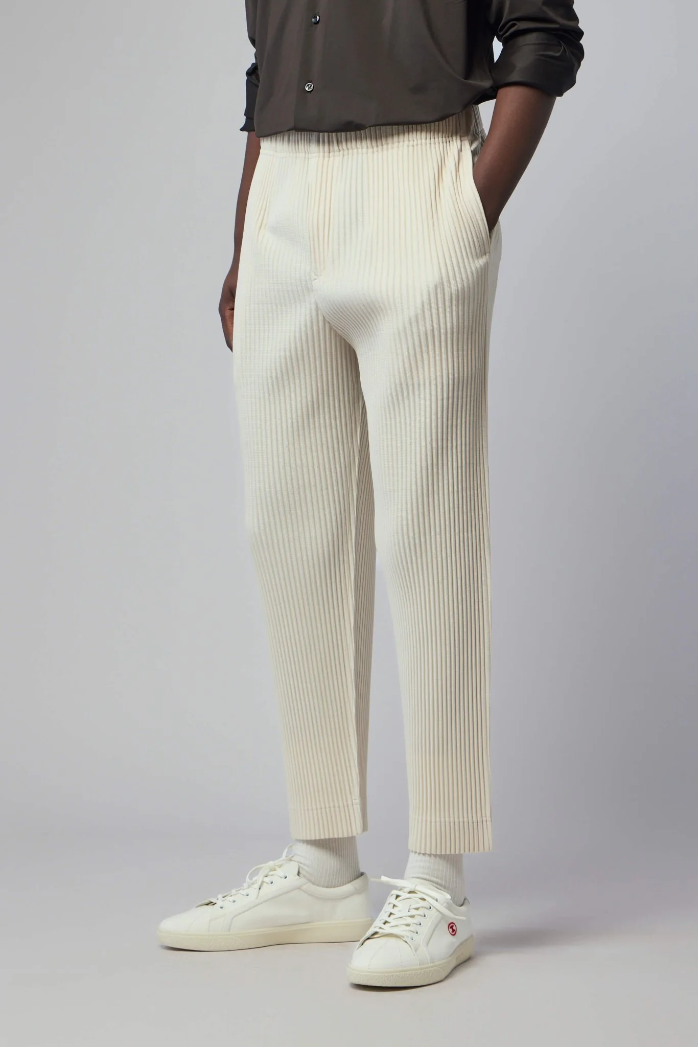 Wide-leg Ribbed Pants