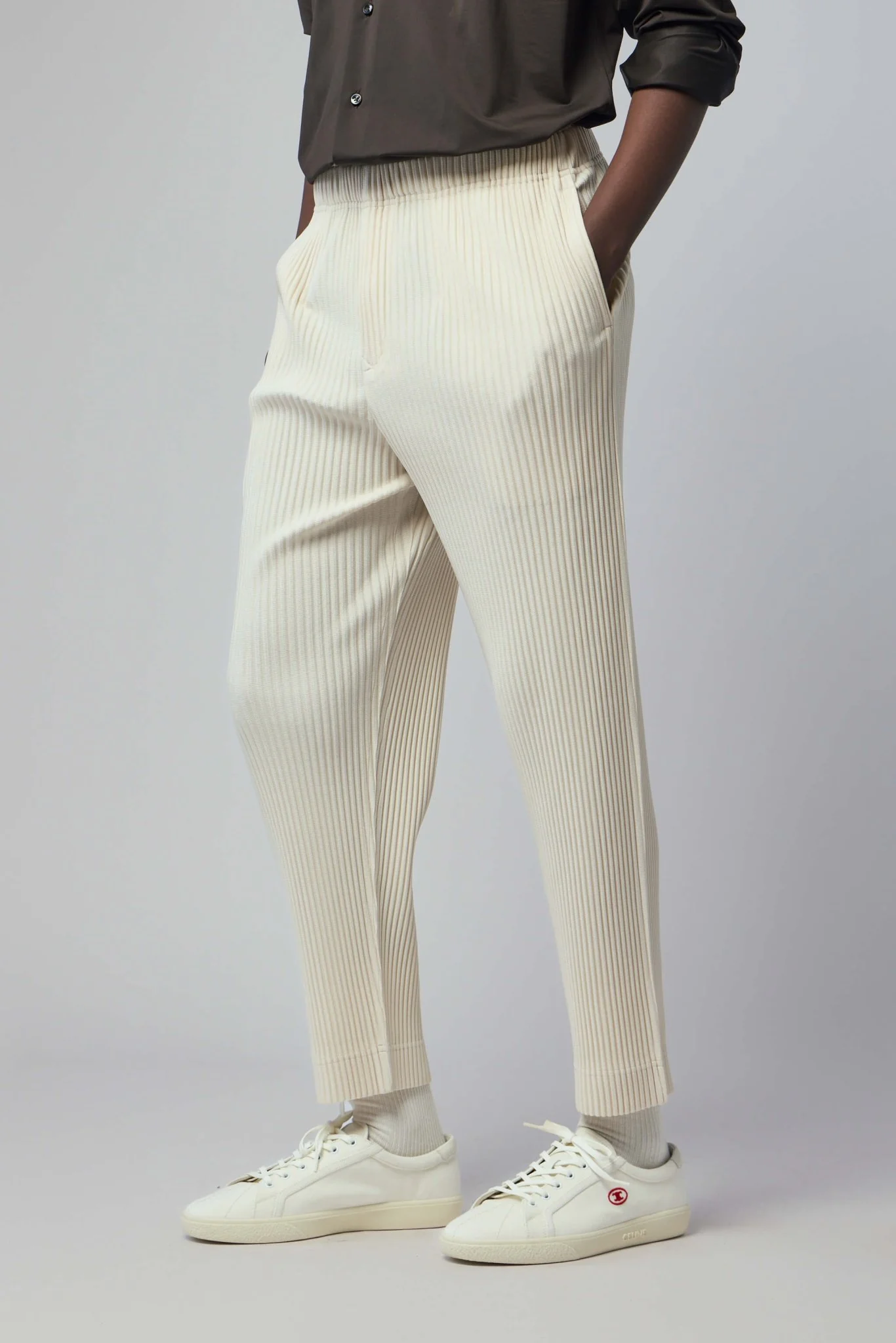 Wide-leg Ribbed Pants - Image 3