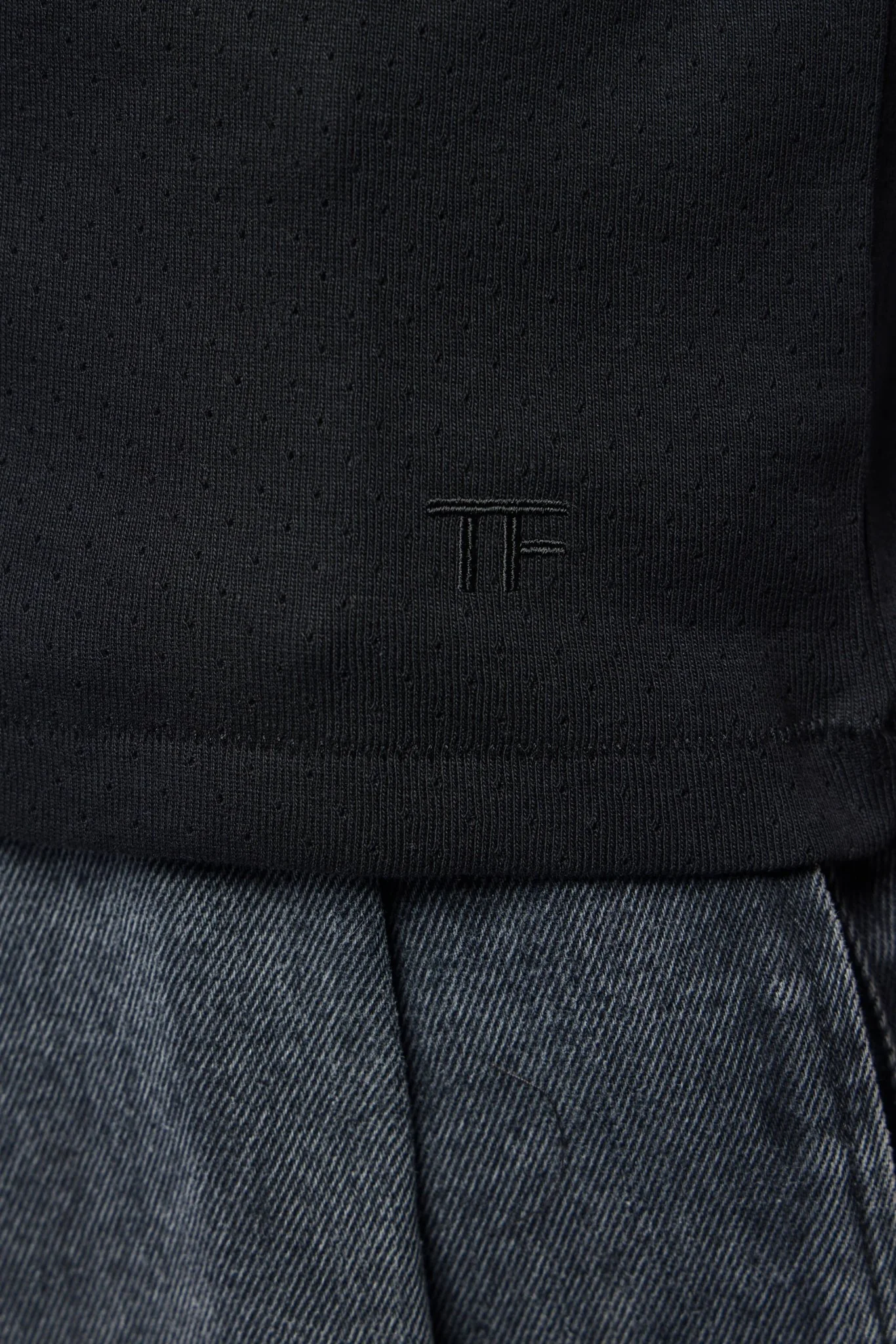 Perforated Rib Ss Crew Neck - Image 4