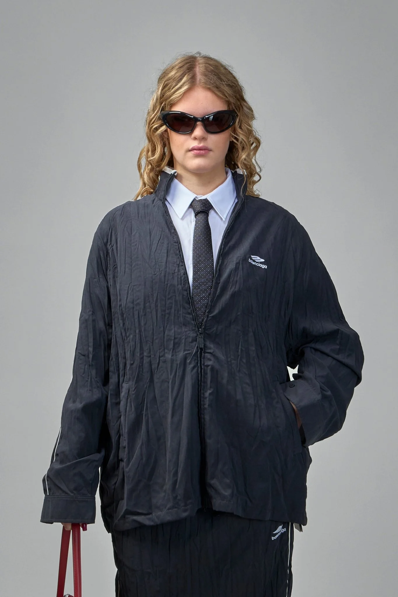 Pleated Tracksuit Jacket