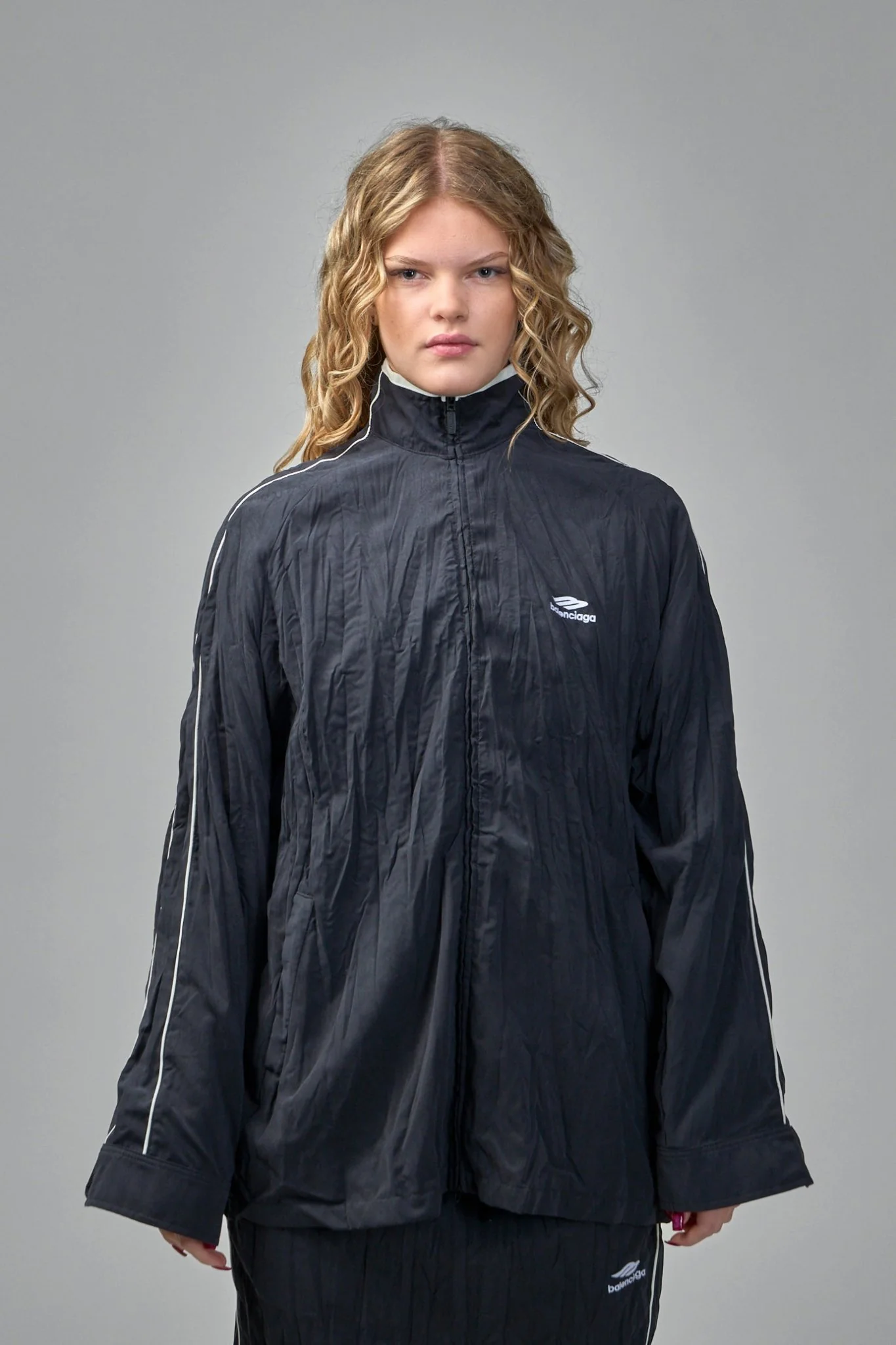 Pleated Tracksuit Jacket - Image 2