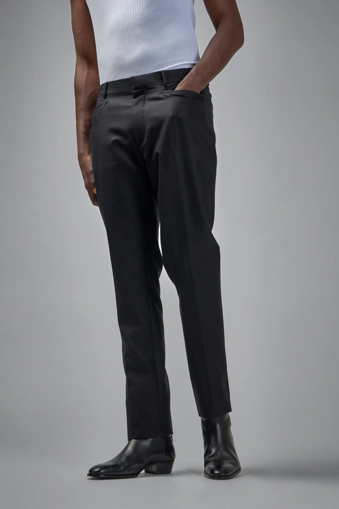 Silk Cotton Organza Dyllan Western Pocket Trouser - Image 3