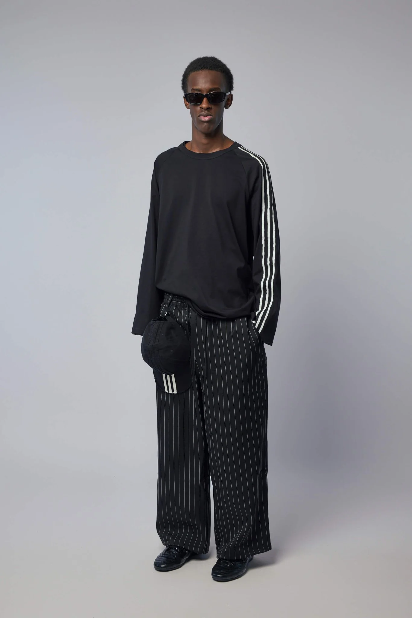 Raw Edge 3-stripes Long Sleeve Tee - Image 7
