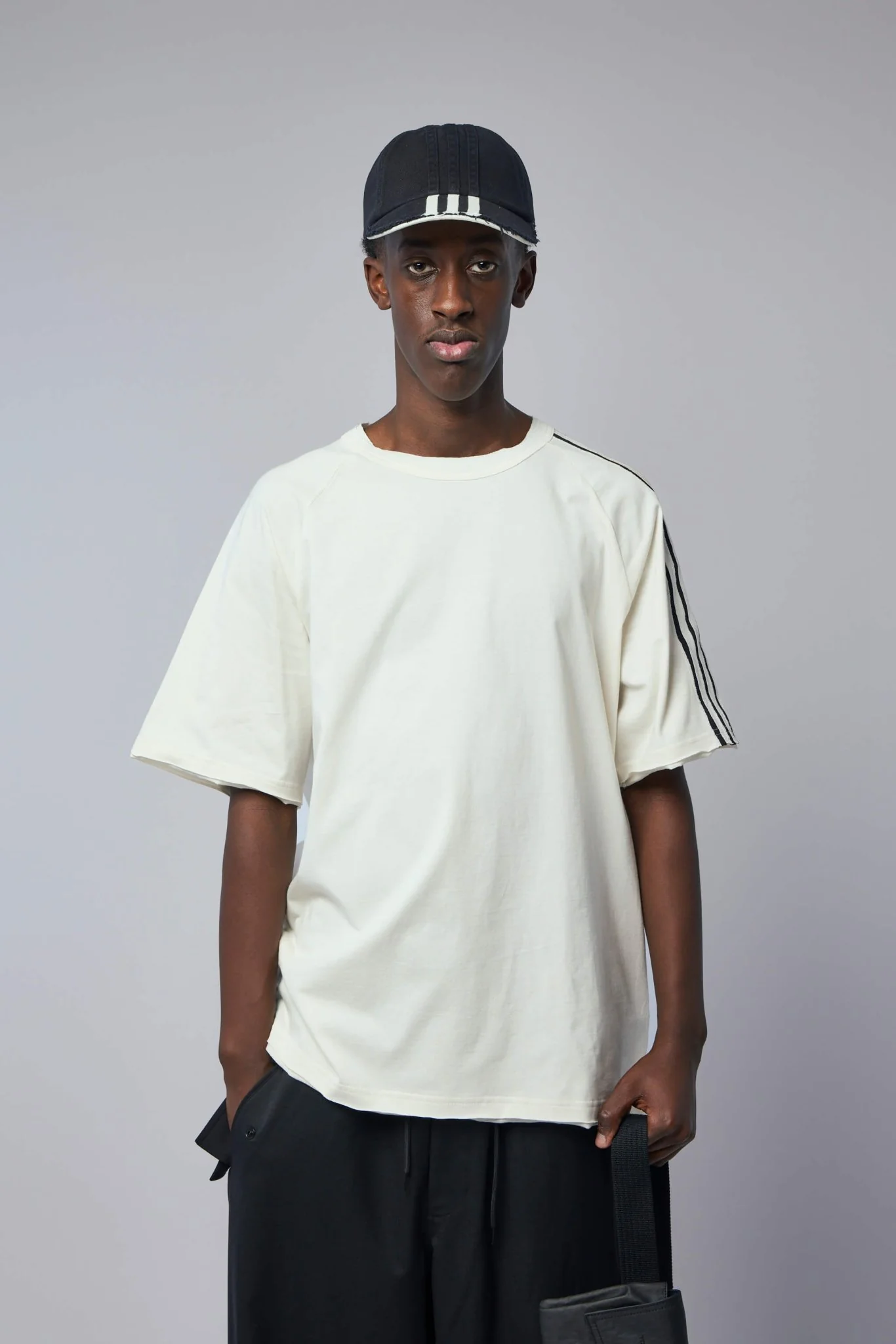 Raw Edge 3 Stripes Short Sleeve Tee