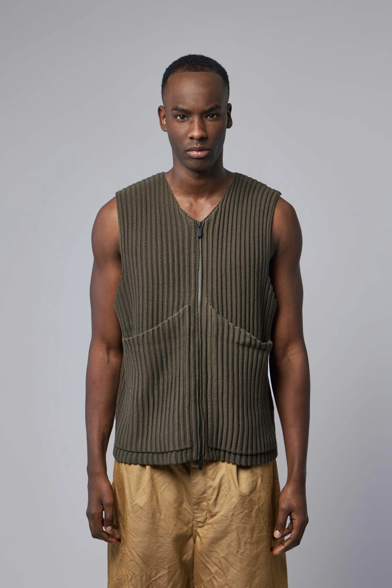 Rib Knit Utility Vest - Image 2