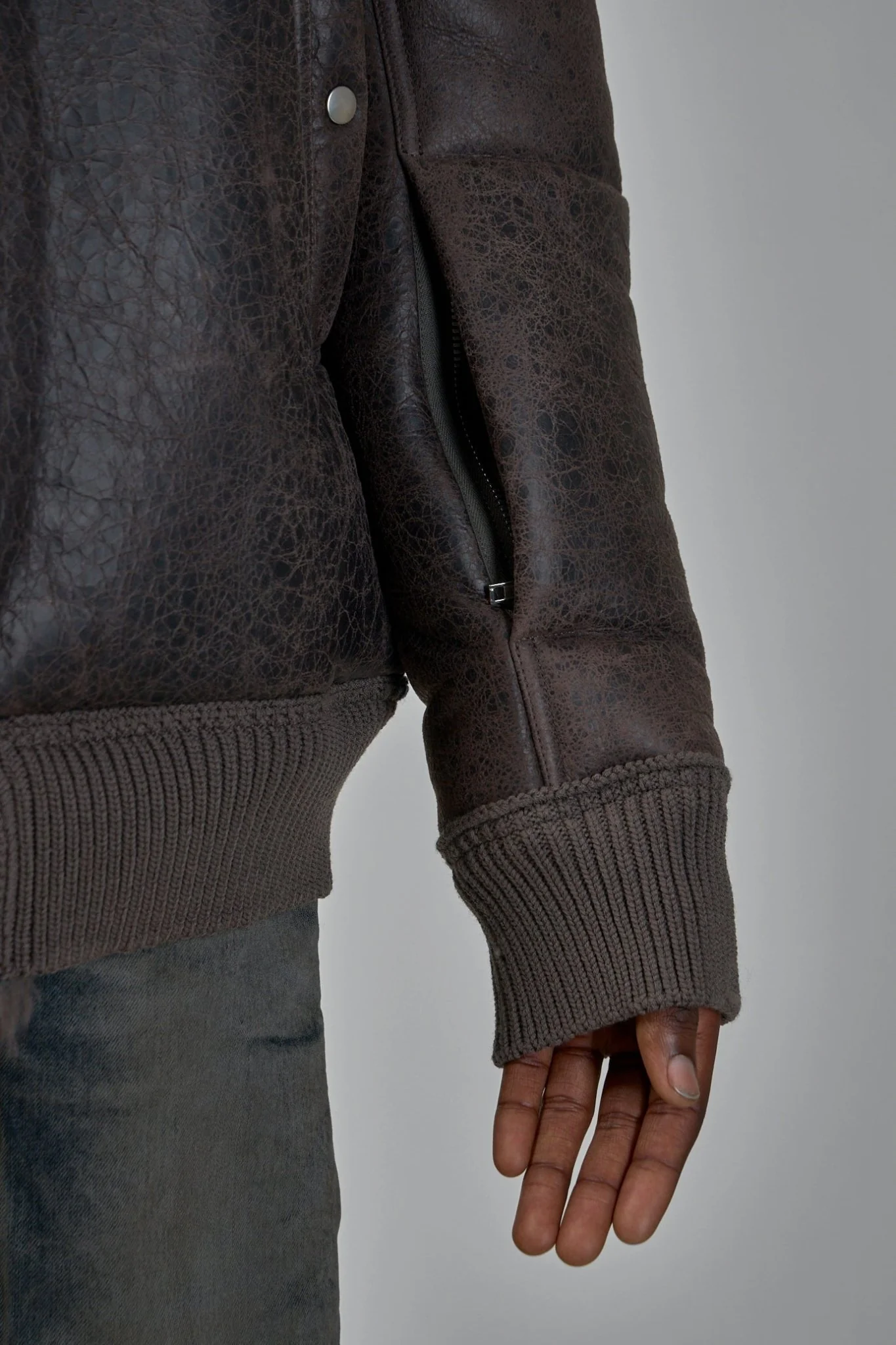 Hollywood Flight Leather Bomber Jacket - Image 6