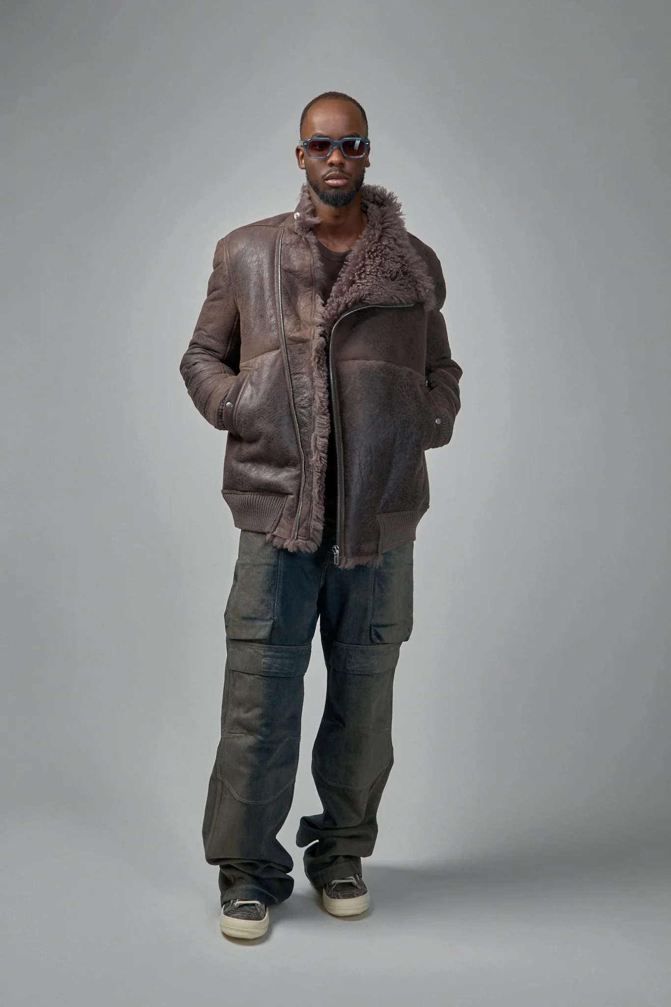 Hollywood Flight Leather Bomber Jacket - Image 7