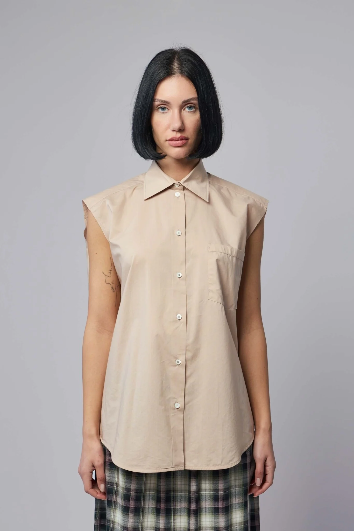 Sleeveless Silk Blouse - Image 2