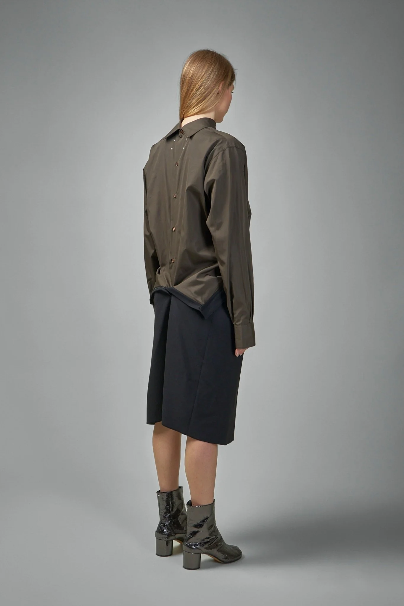 Reversed Shirtdress Midi Dress - Image 3