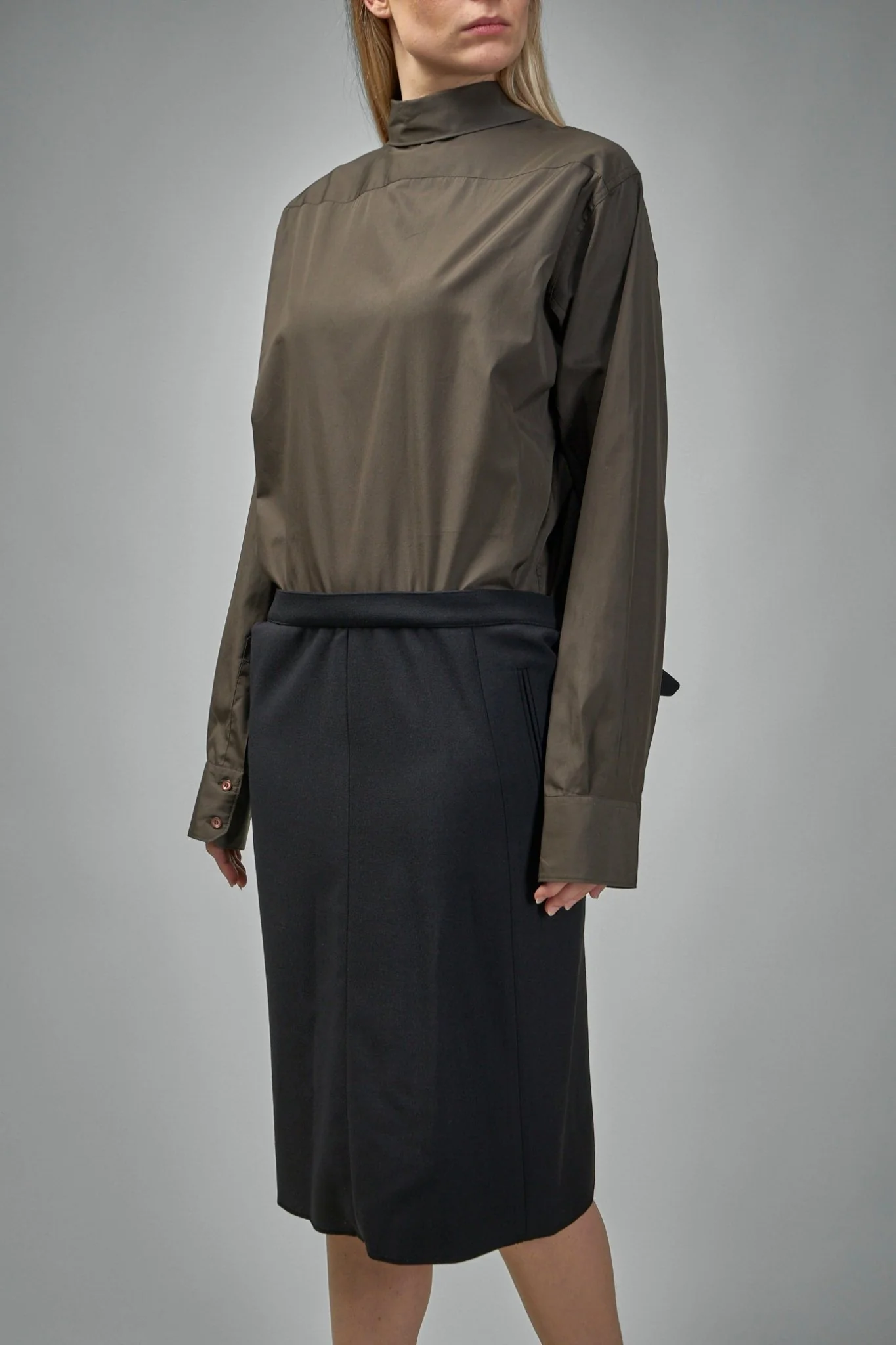 Reversed Shirtdress Midi Dress - Image 4
