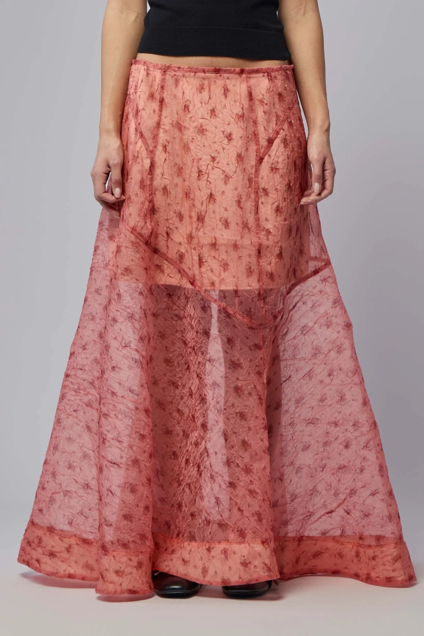 Shibori Organza Fluid Skirt - Image 2