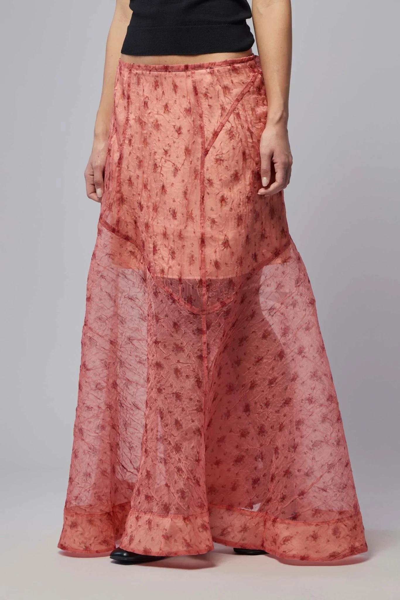 Shibori Organza Fluid Skirt - Image 3