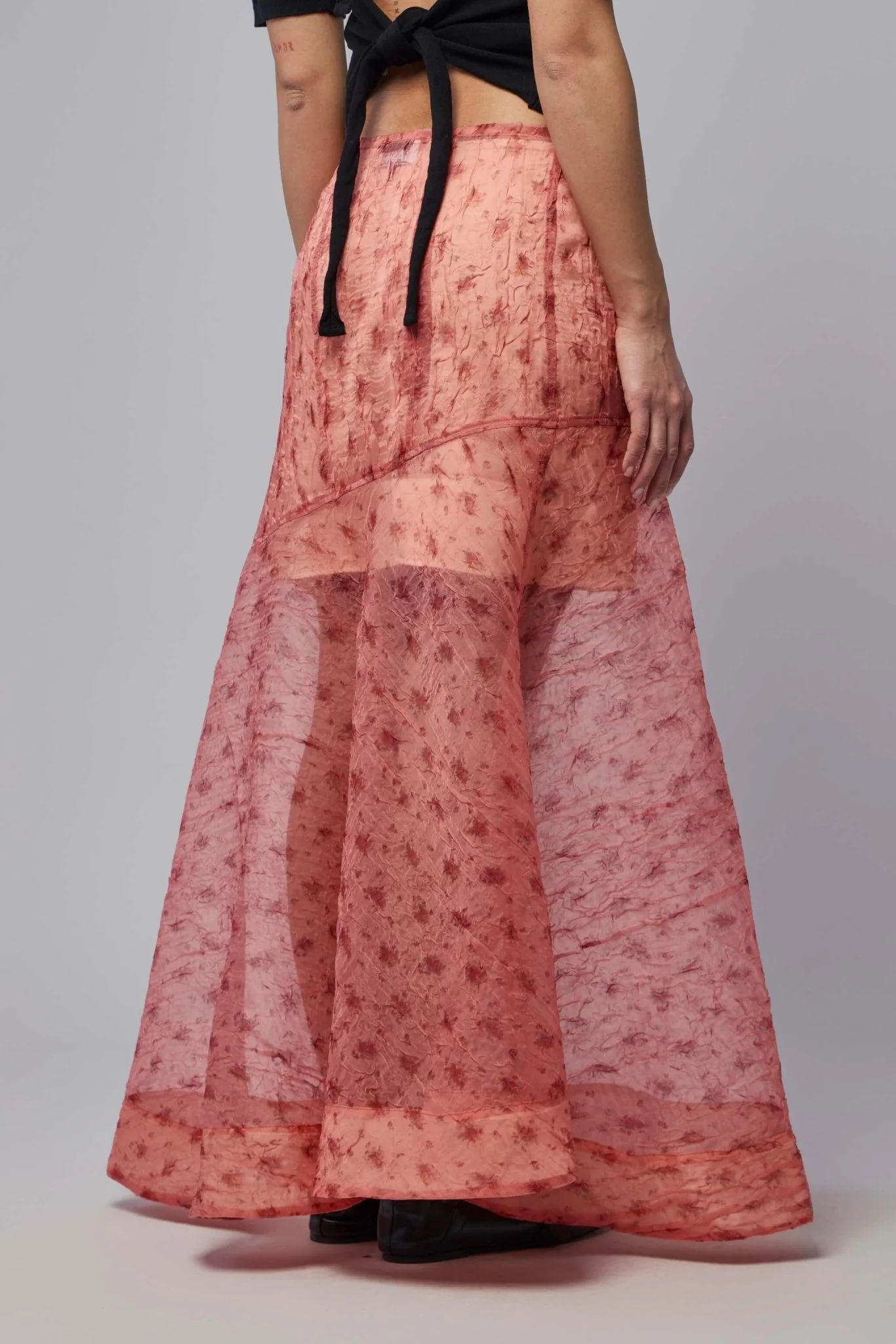 Shibori Organza Fluid Skirt - Image 5