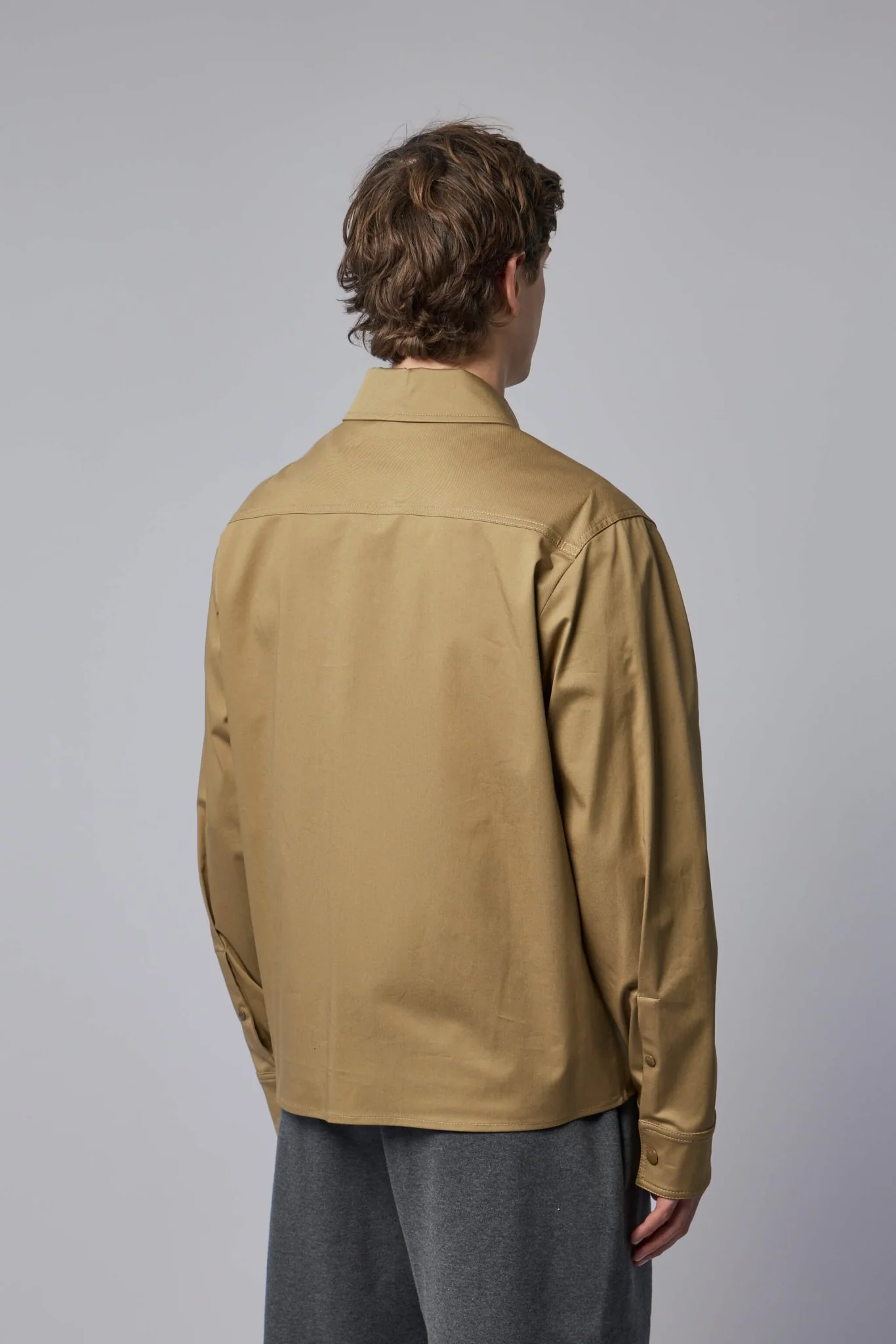 Cotton Blend Gabardine Shirt Jacket - Image 5