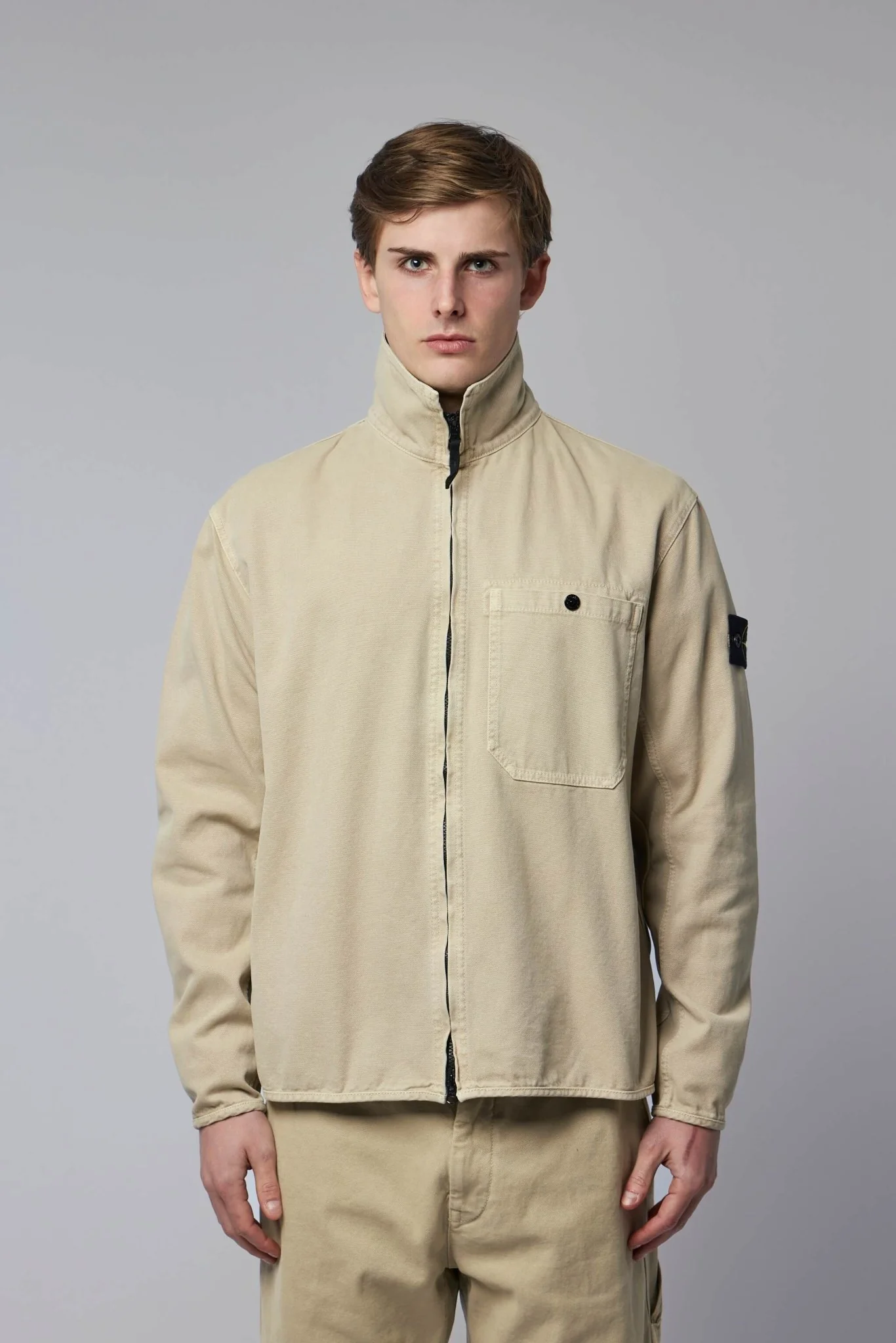 Comfort Fit Zip-up Overshirt - Image 2