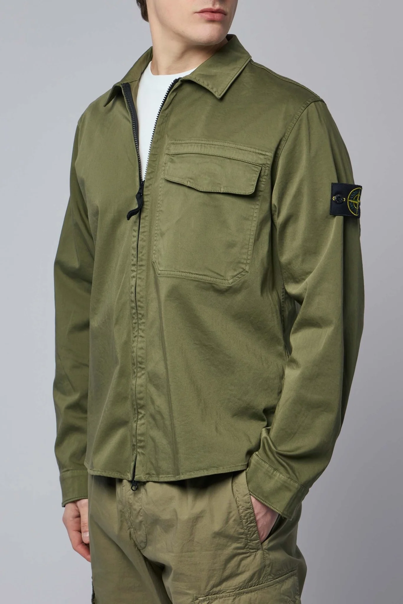 Regular-fit Overshirt with Concealed Zipper - Image 3