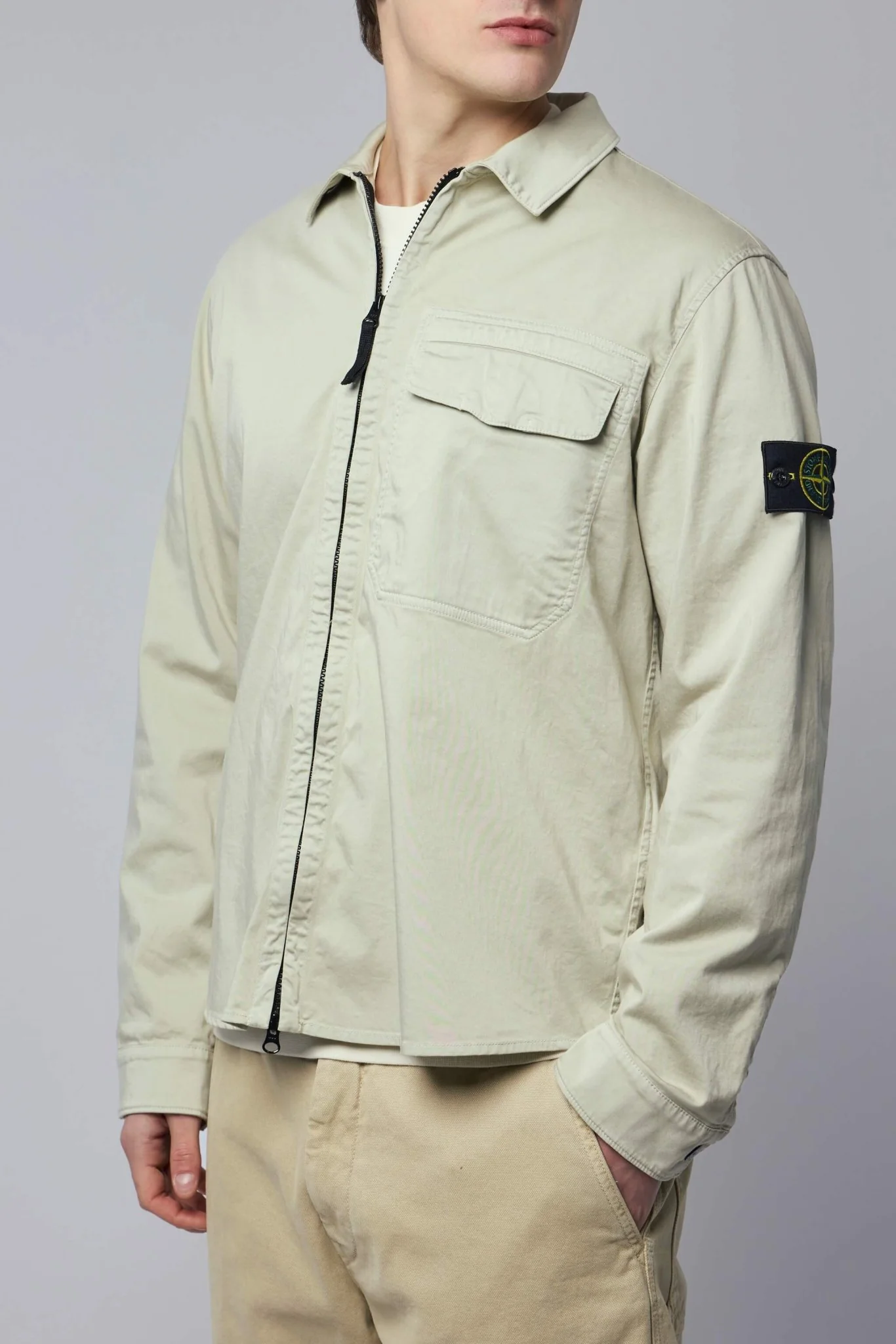 Regular-fit Overshirt with Concealed Zipper - Image 3