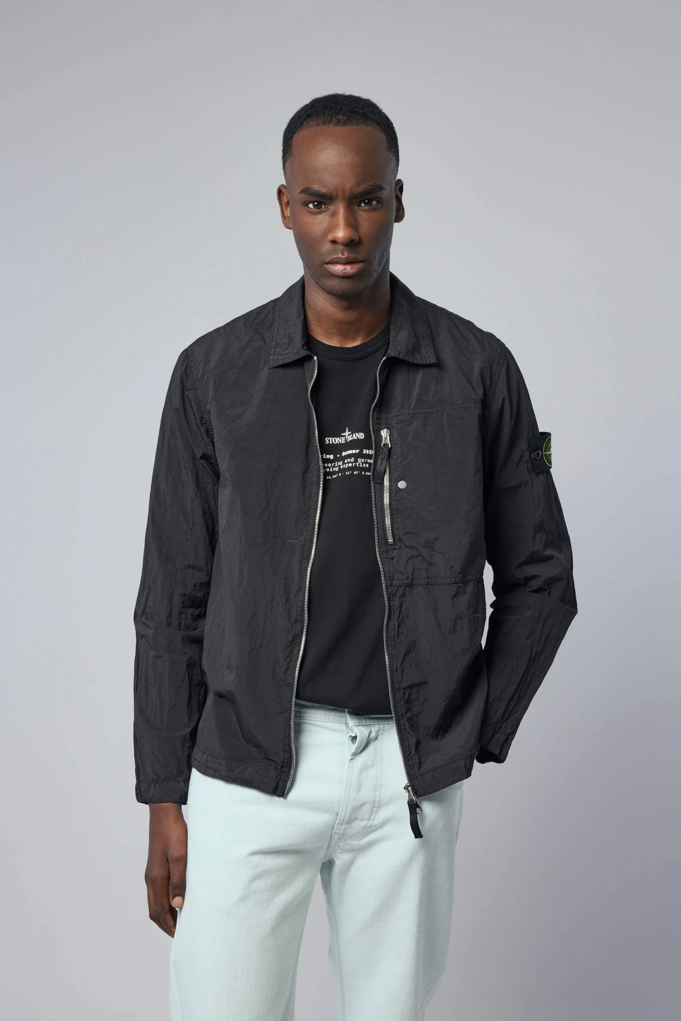 Regular Fit Overshirt with Zip Pocket