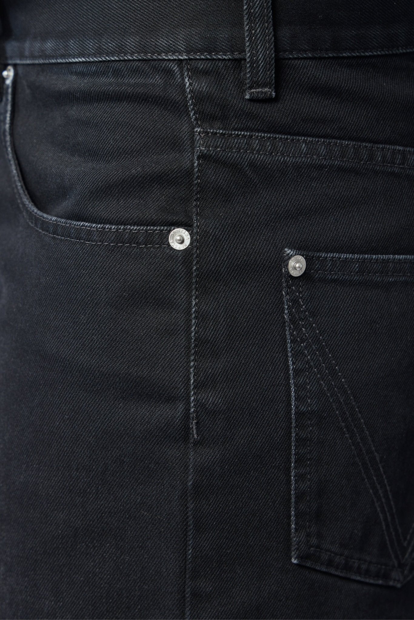 Faded Black Denim Shorts - Image 4