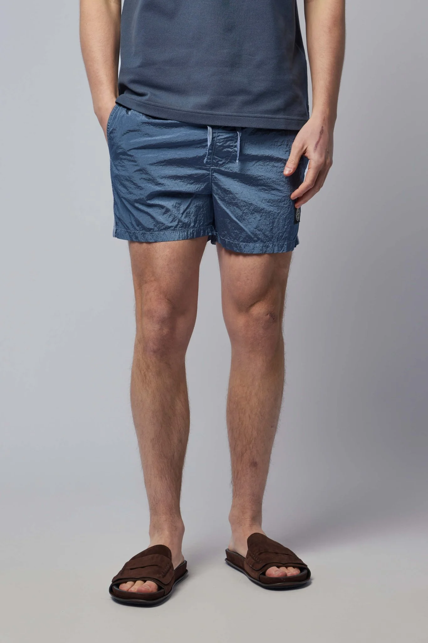 Slim Fit Swim Shorts with Pockets