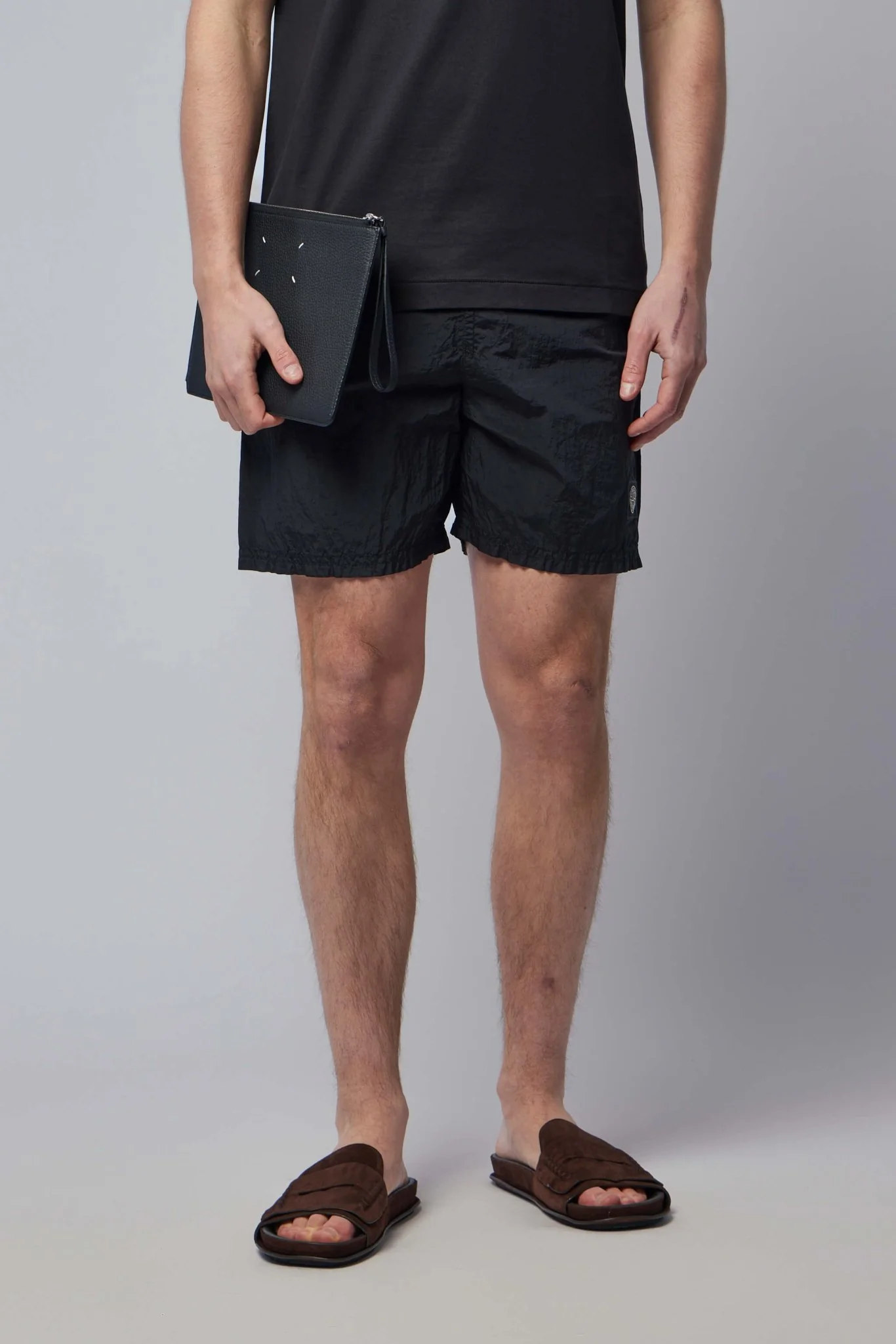 Regular Fit Mid-length Swim Shorts with Pockets