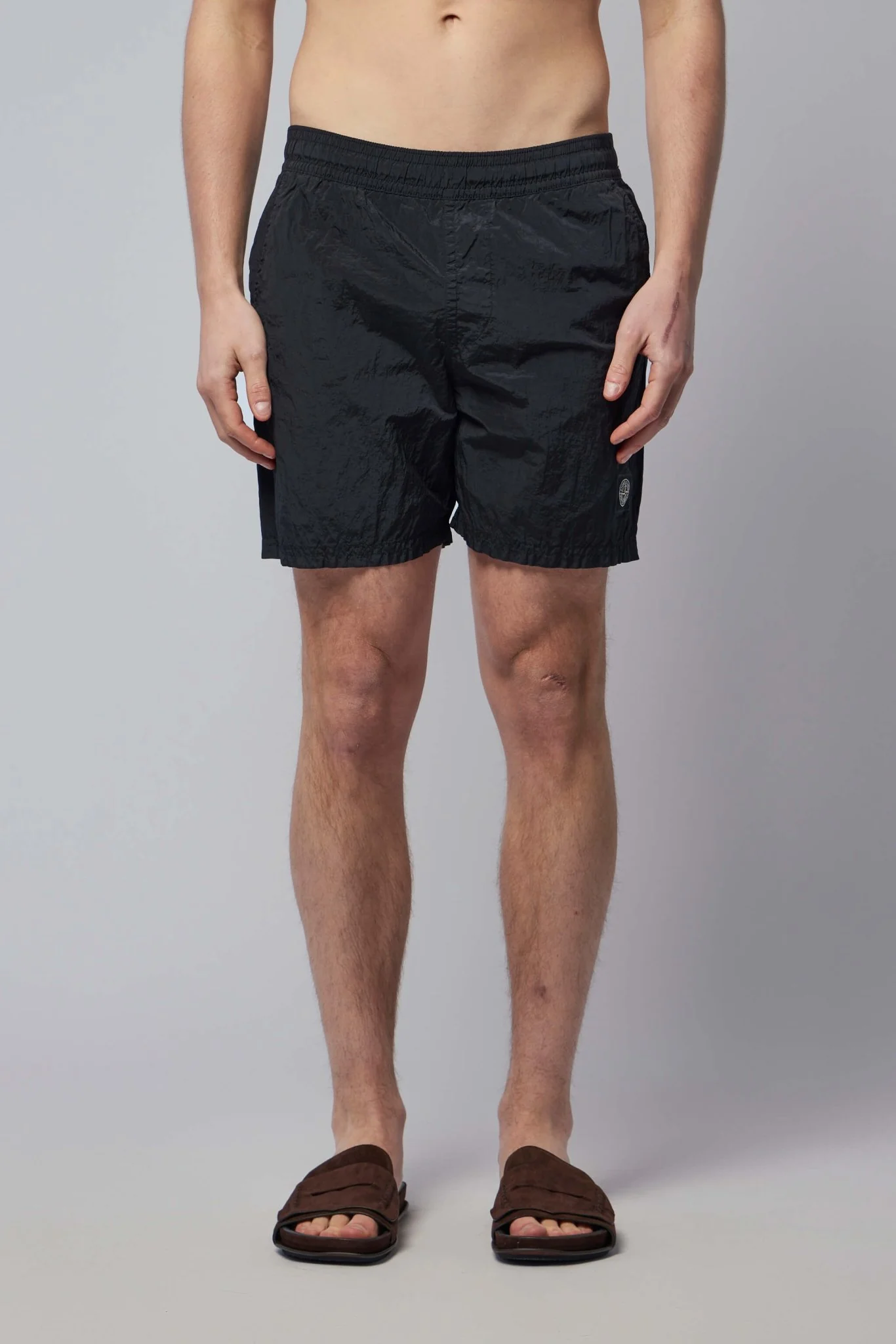 Regular Fit Mid-length Swim Shorts with Pockets - Image 2